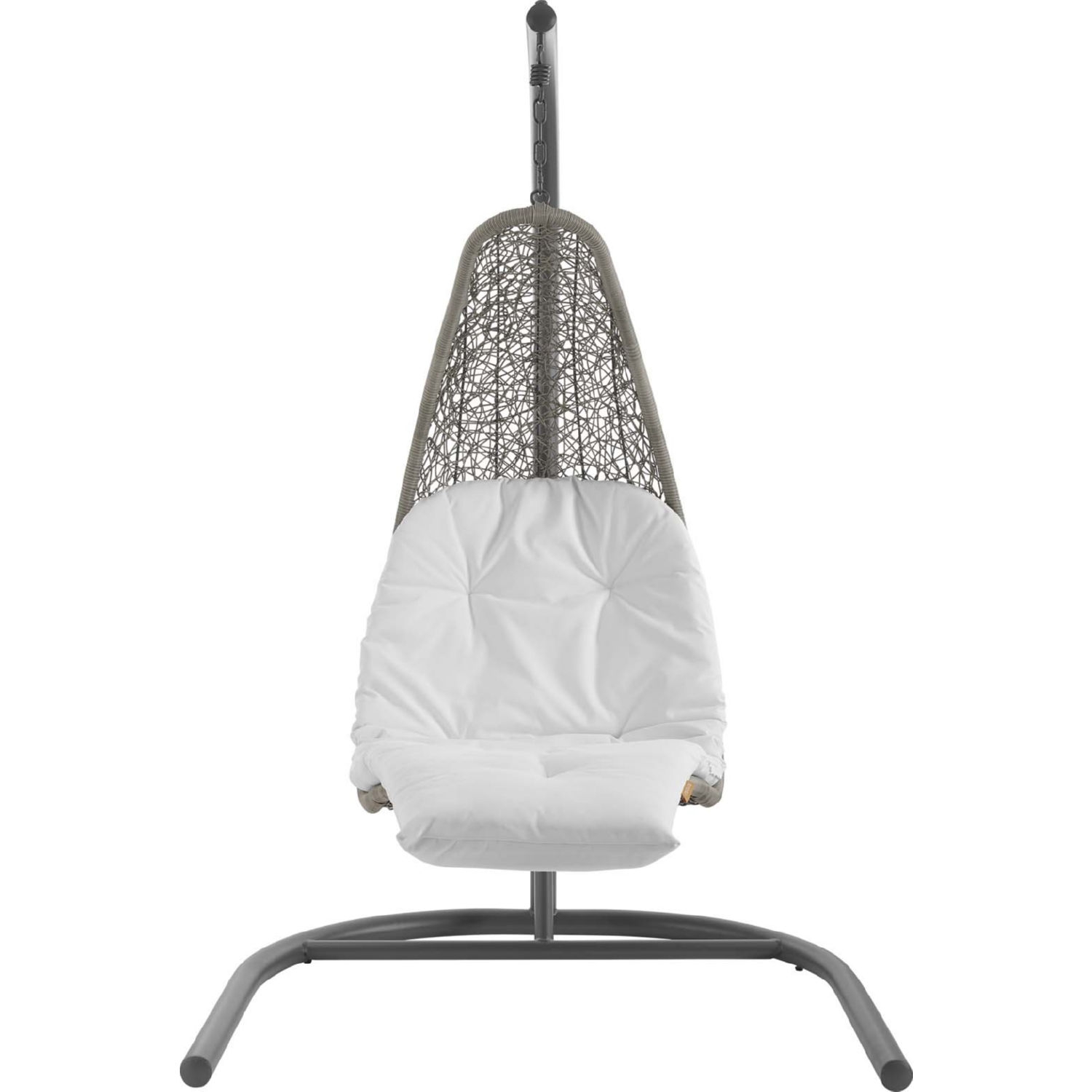 Landscape Outdoor Patio Synthetic Rattan/Fabric Swing Chair w/Hanging Chaise Lounge