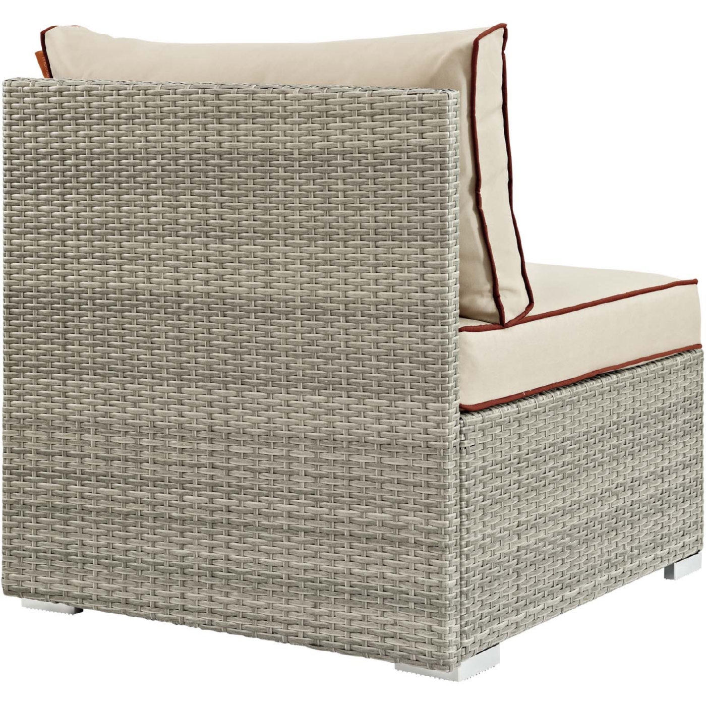 Repose Outdoor Patio Synthetic PE Rattan/Fabric Armless Chair