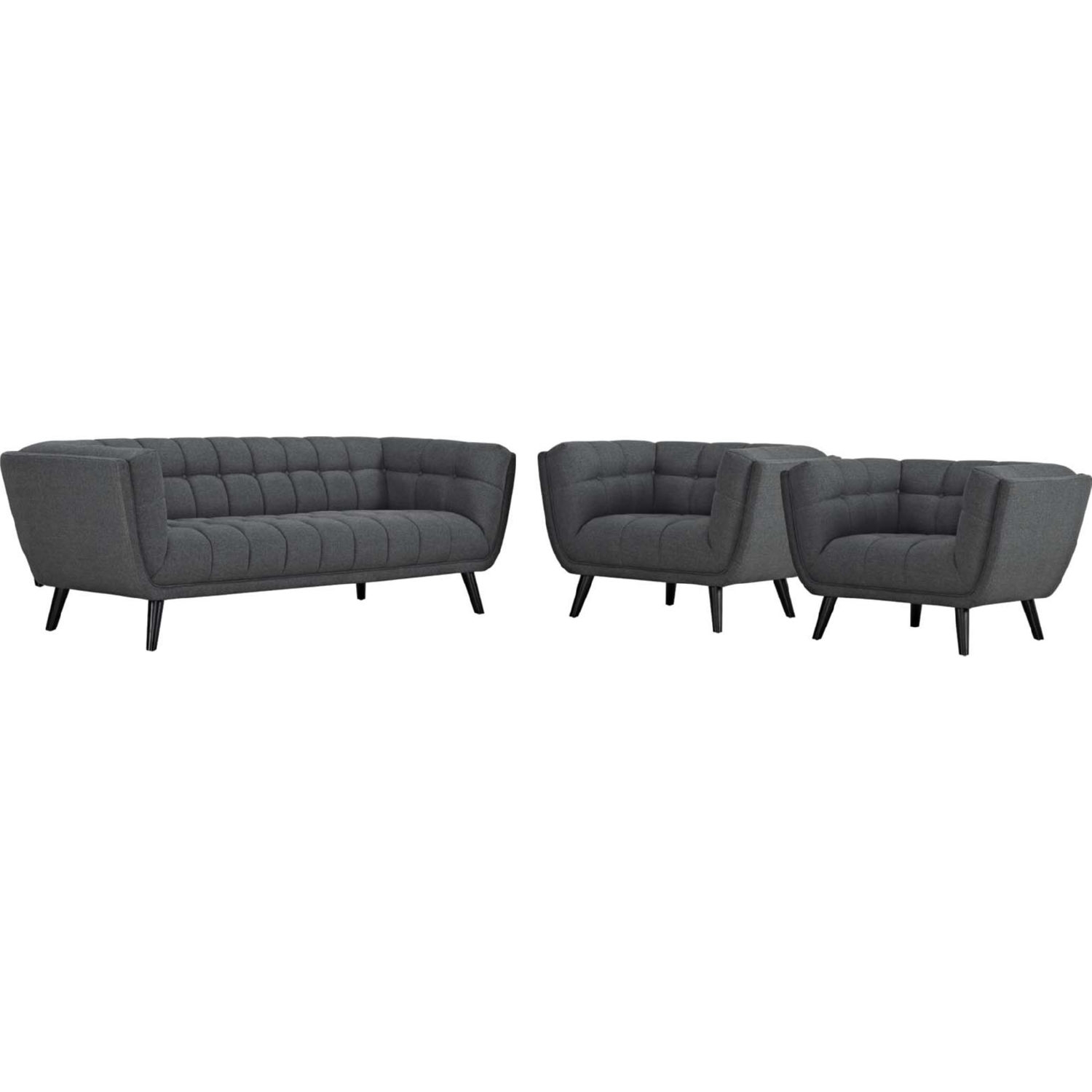 Bestow 3-Pc Upholstered Fabric Sofa and Armchair Set