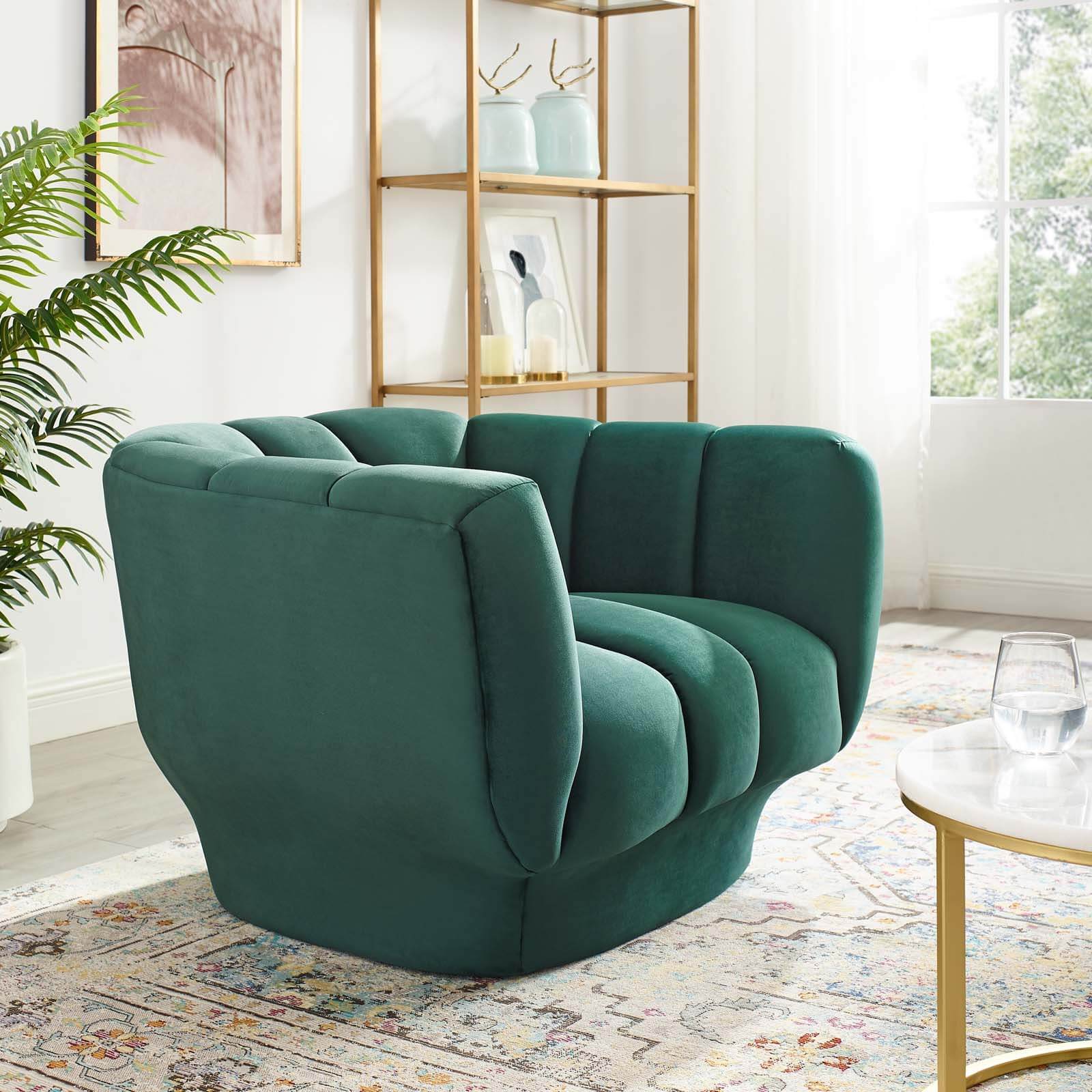 Entertain Tufted Velvet Armchair