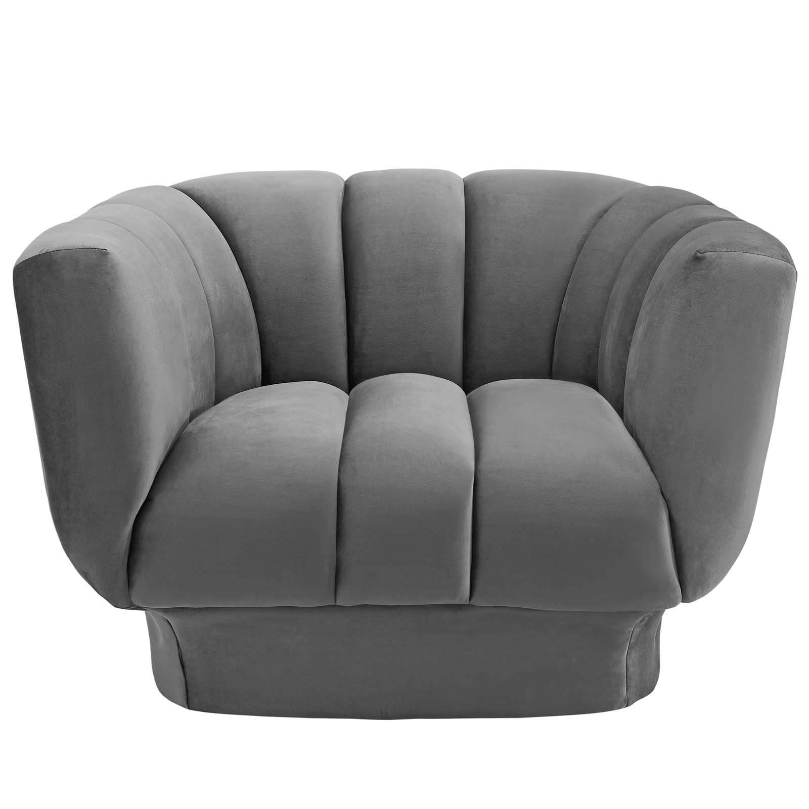 Entertain Tufted Velvet Armchair