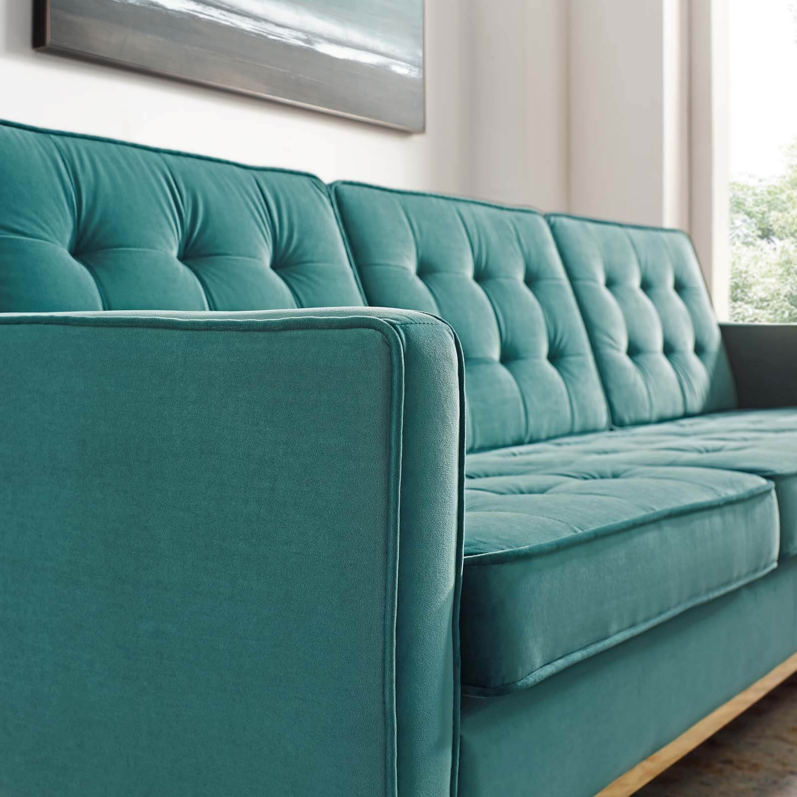 Loft Tufted Velvet Sofa
