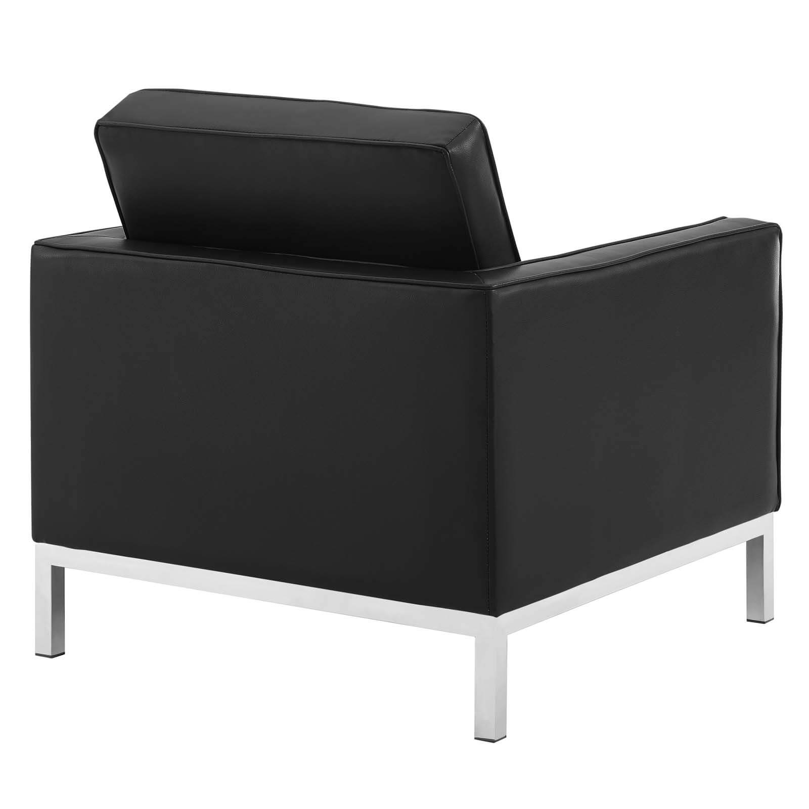 Loft Tufted Faux Leather Armchair