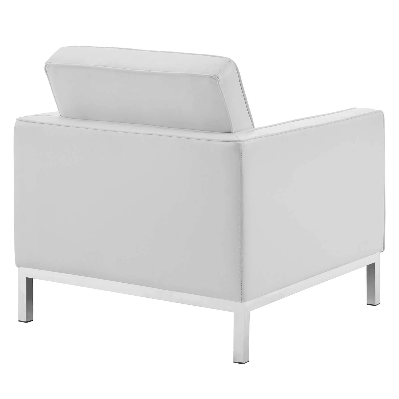 Loft Tufted Faux Leather Armchair