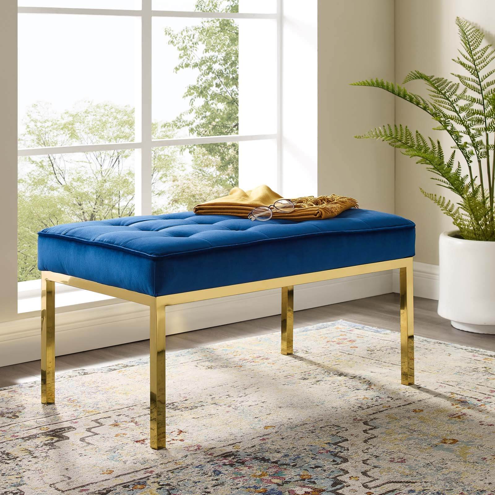 Loft Medium Velvet Bench