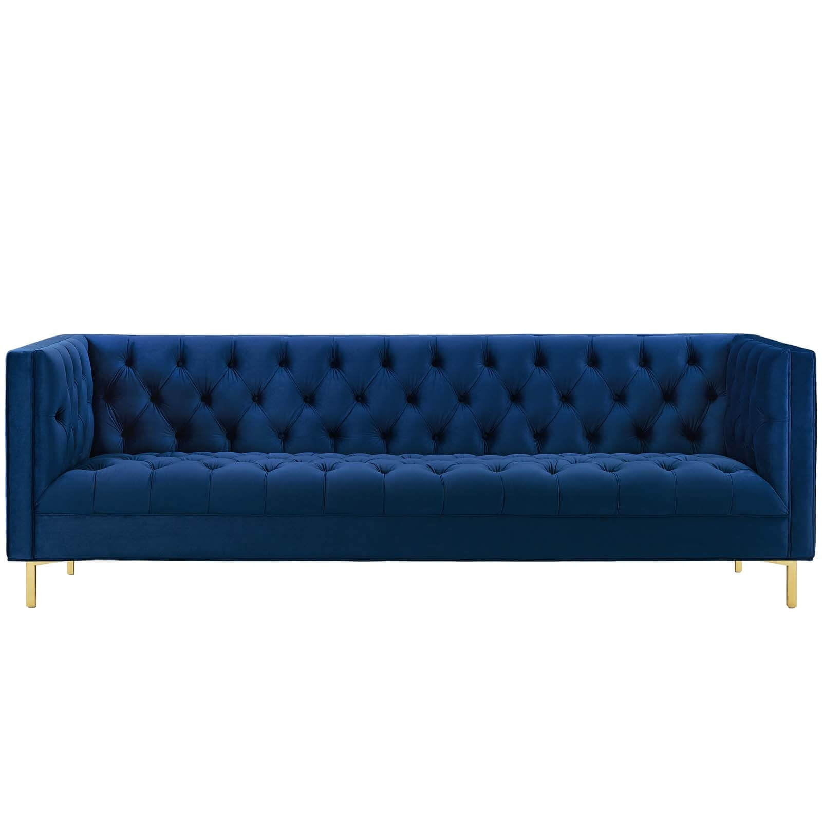Delight Tufted Button Velvet Sofa