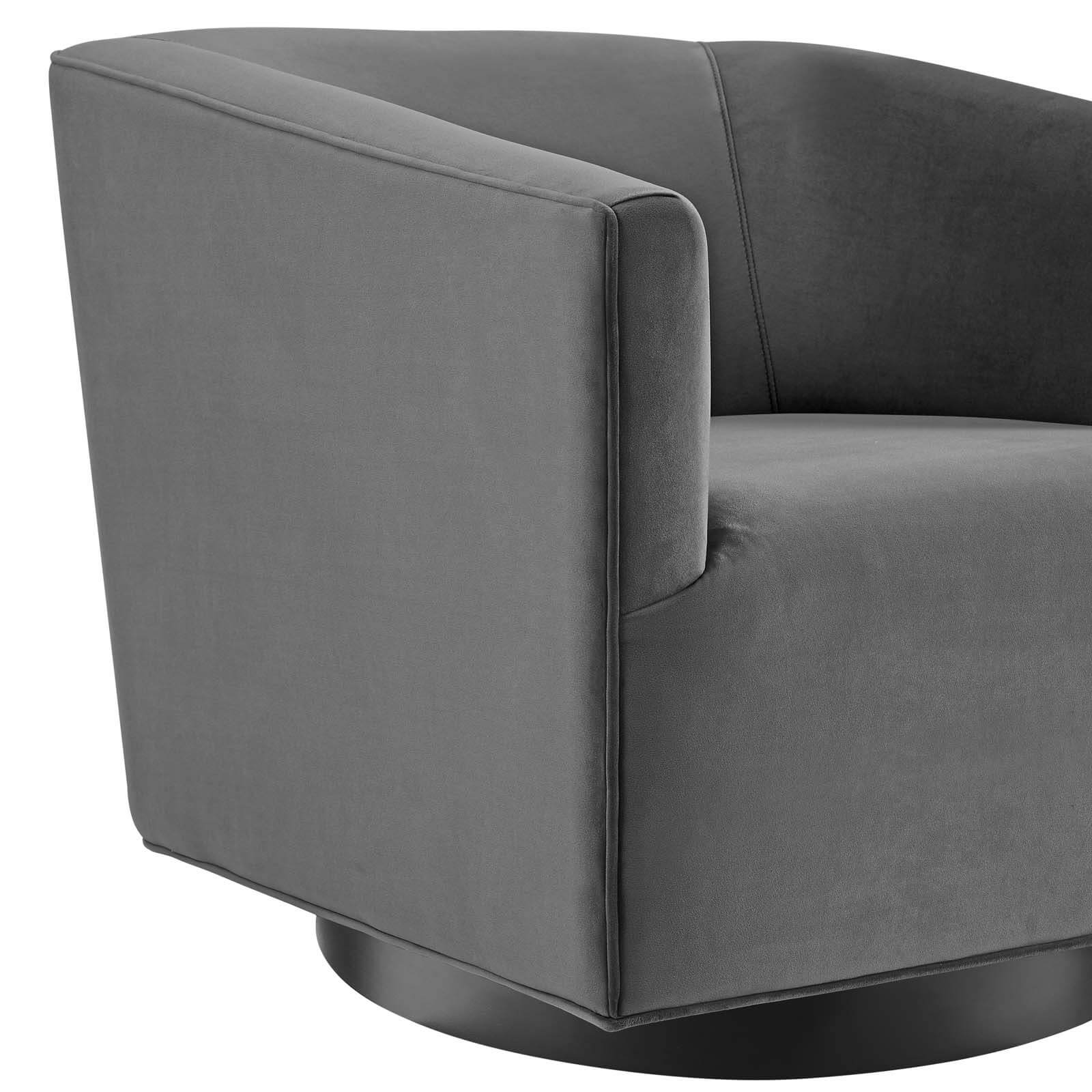 Twist Velvet Swivel Accent Lounge Chair