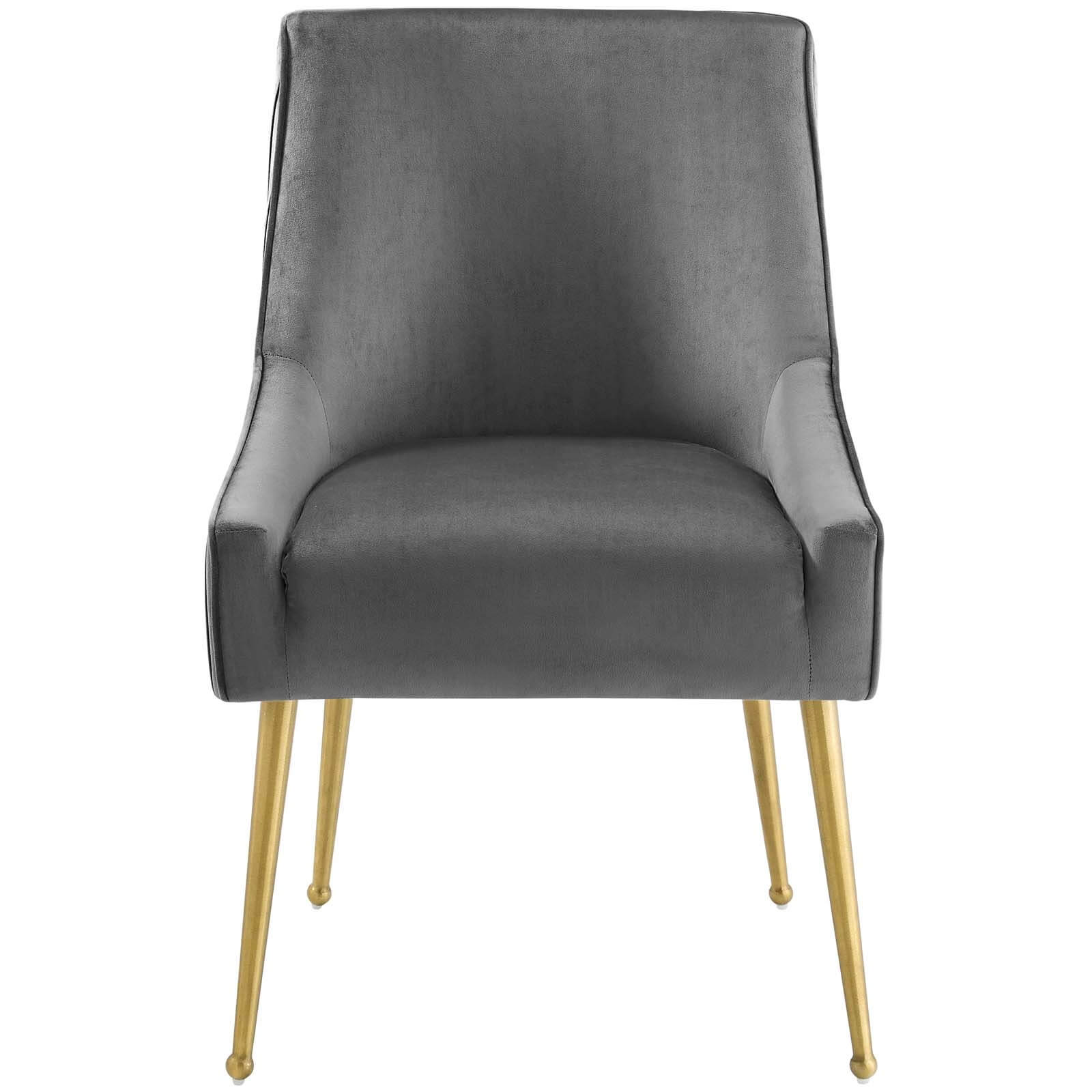 Discern Pleated Back Velvet Dining Chair