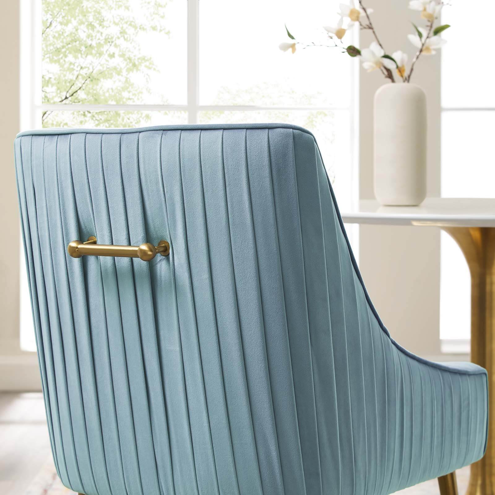 Discern Pleated Back Velvet Dining Chair