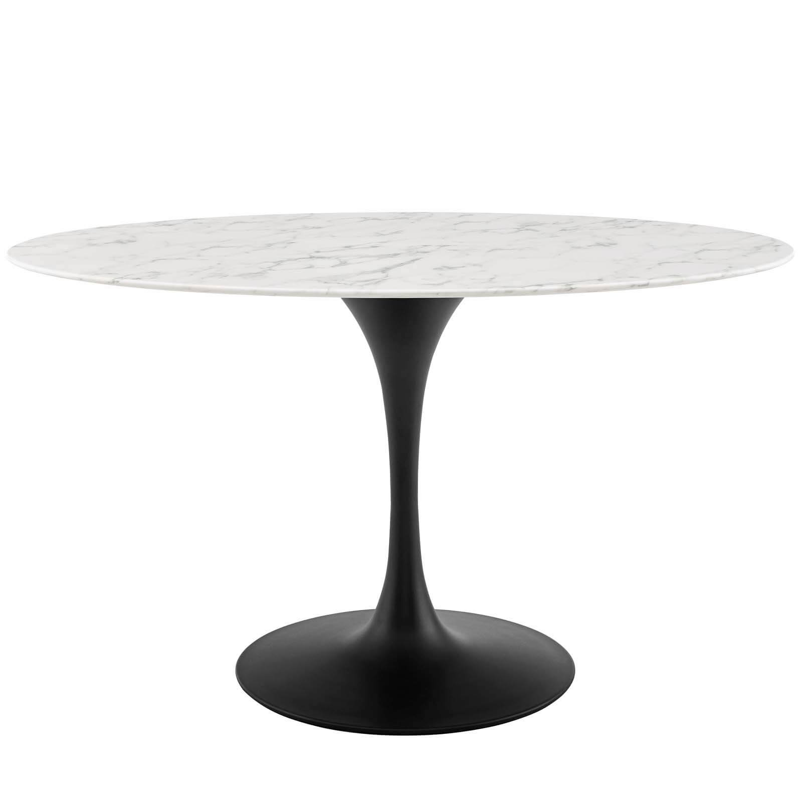 Lippa 60" Oval Artificial Marble Dining Table