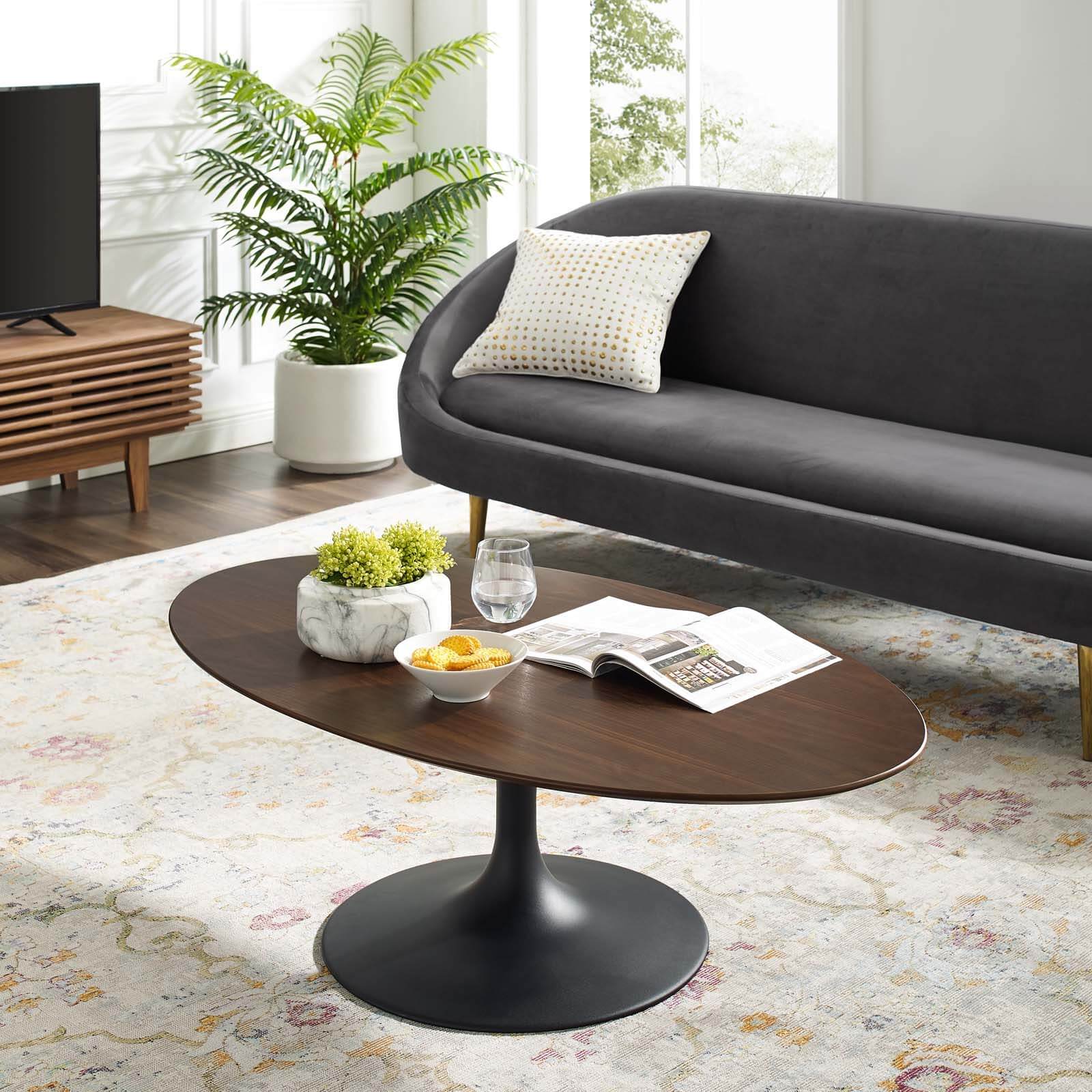 Lippa 48" Oval Wood Coffee Table