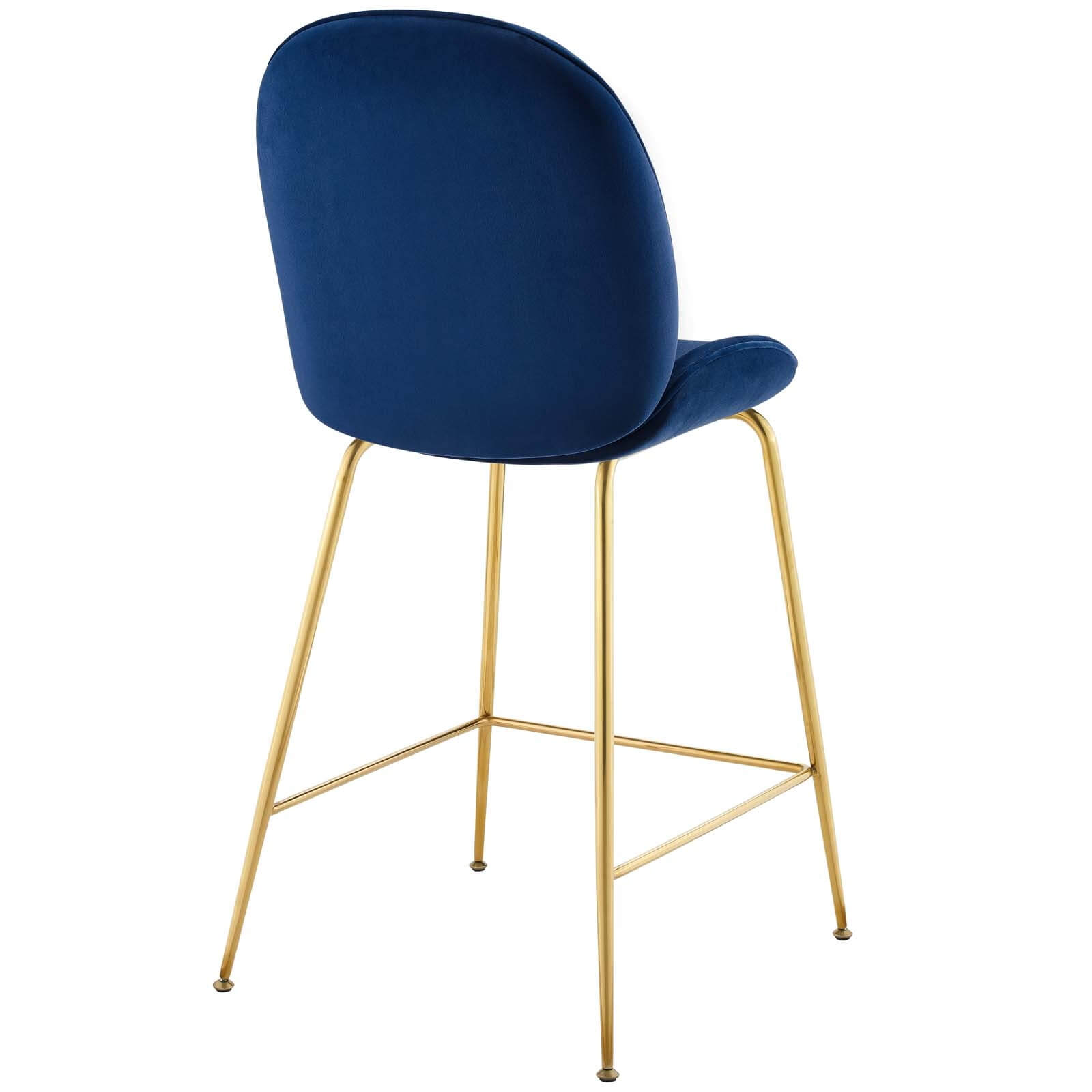 Scoop Velvet Counter Stool
