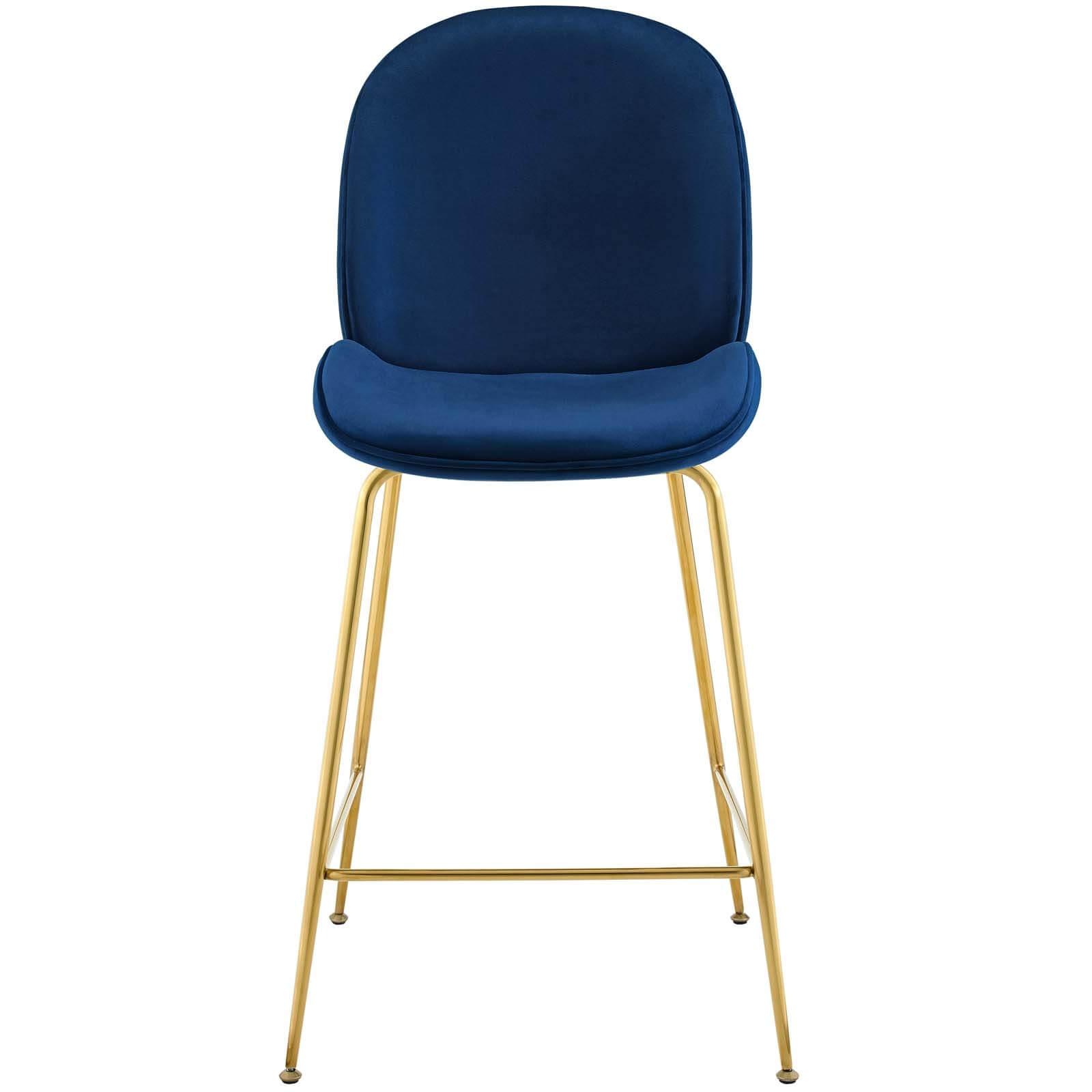 Scoop Velvet Counter Stool
