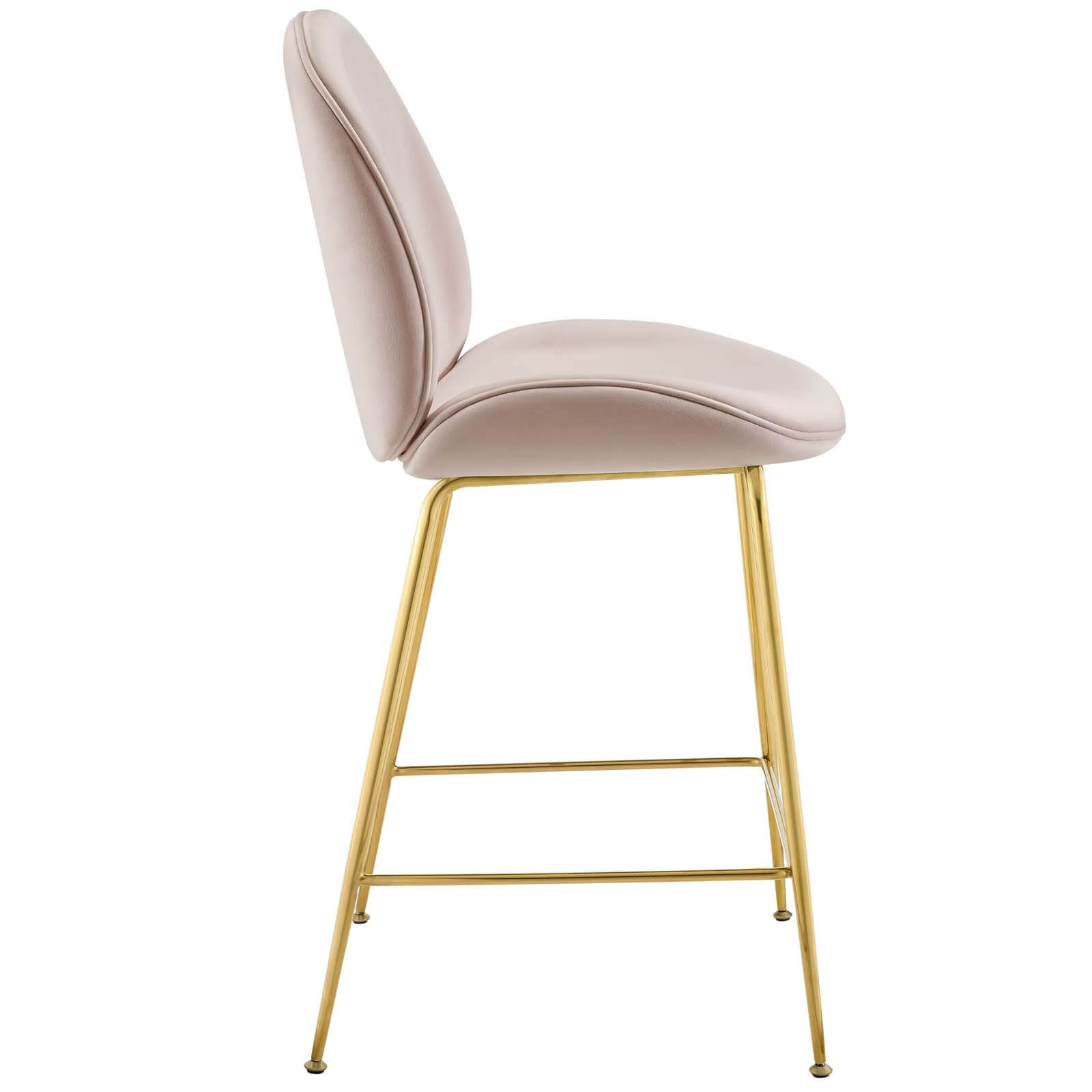 Scoop Velvet Counter Stool