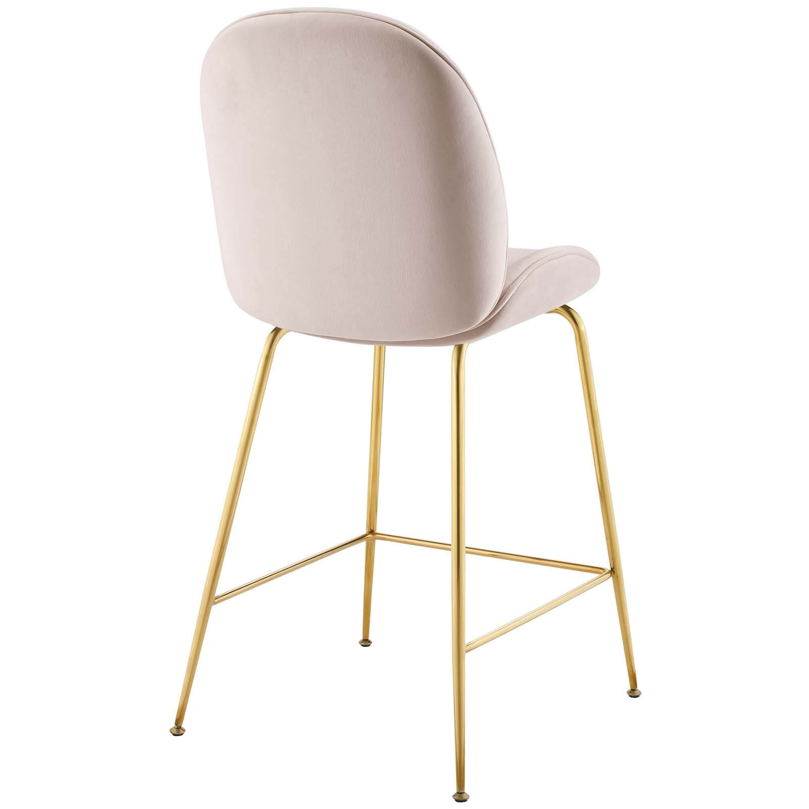 Scoop Velvet Counter Stool