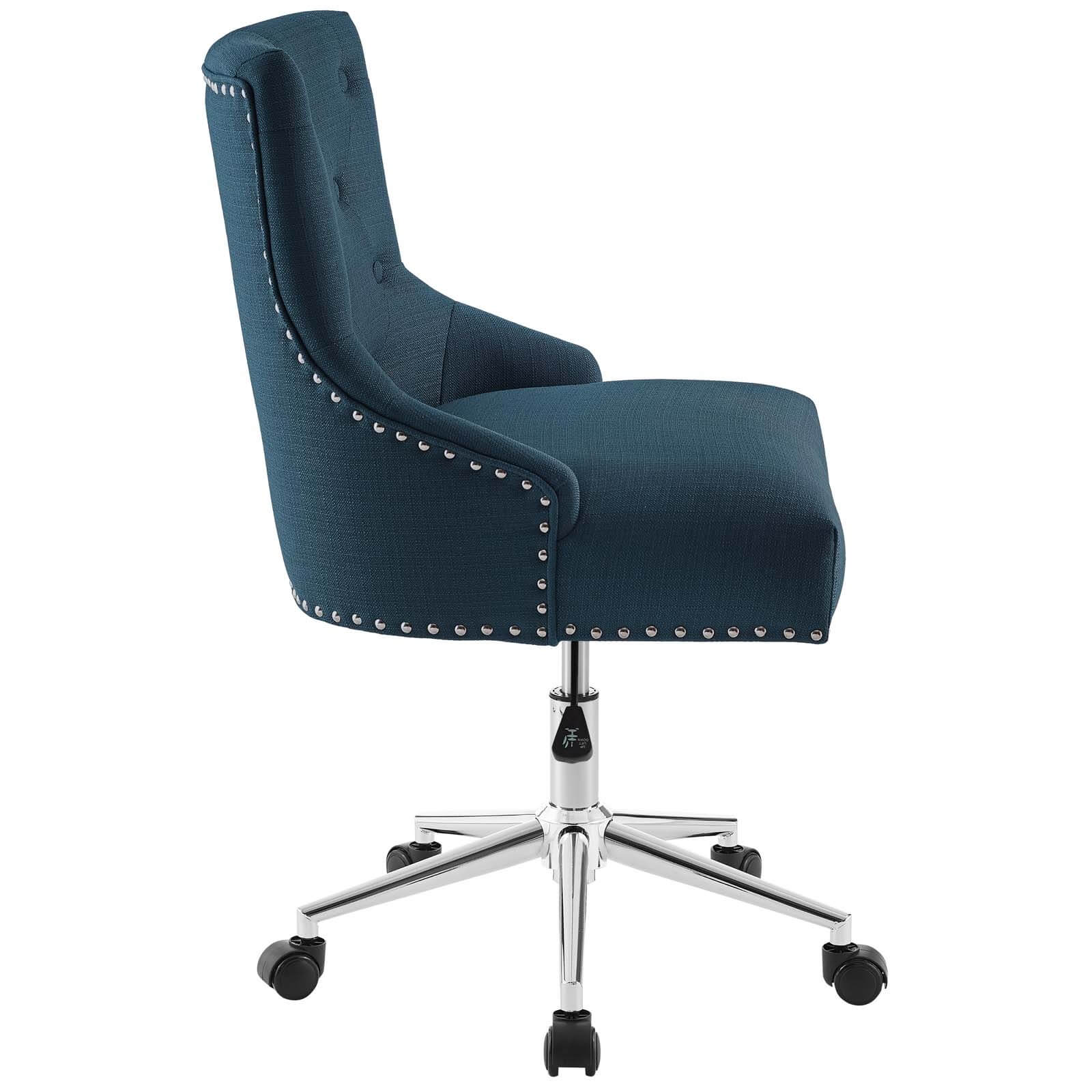 Regent Tufted Button Swivel Fabric Office Chair