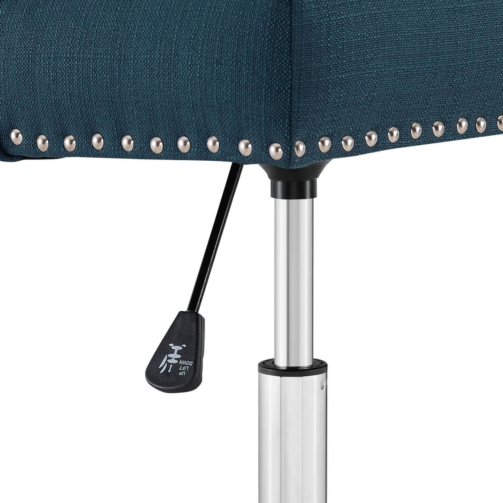 Regent Tufted Button Swivel Fabric Office Chair