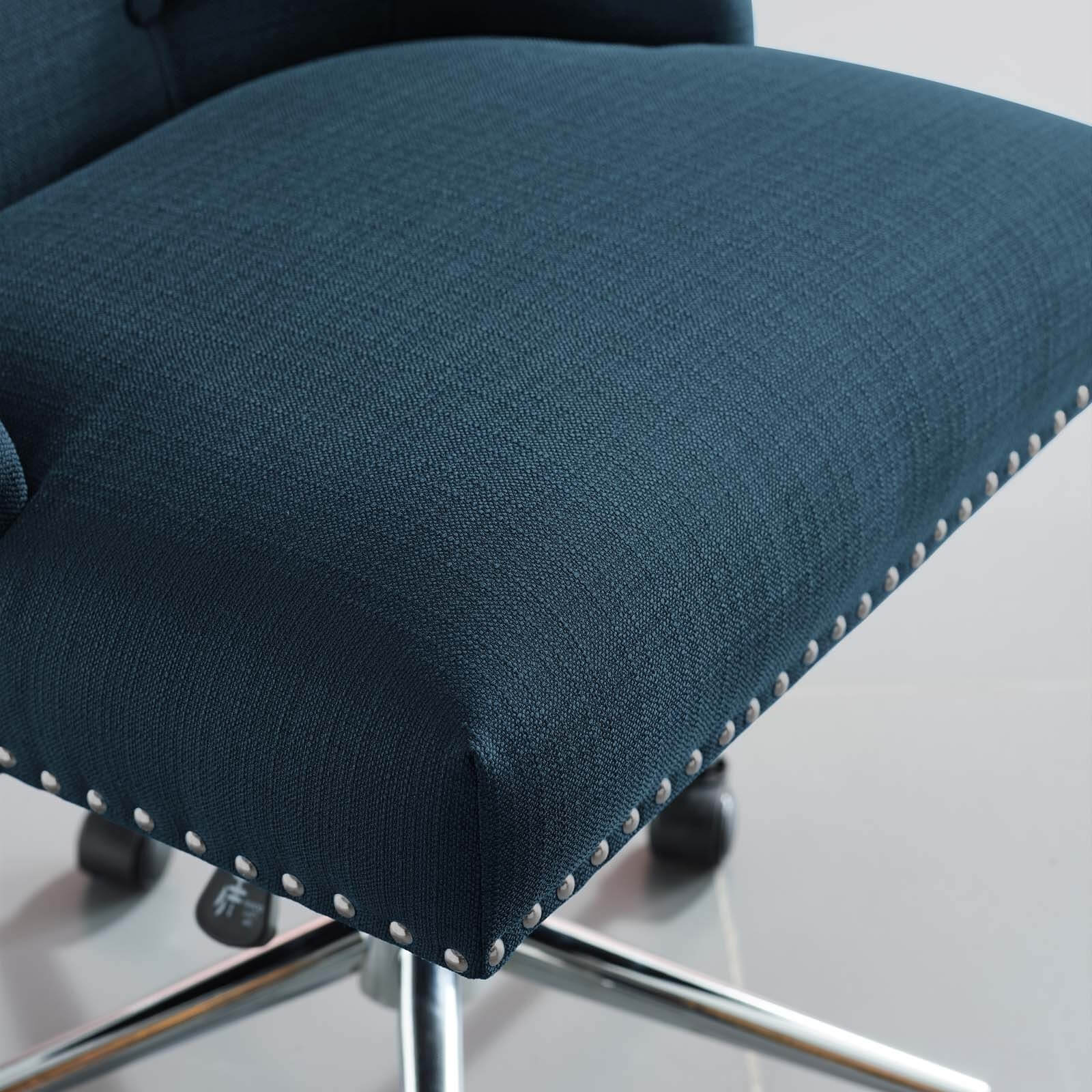 Regent Tufted Button Swivel Fabric Office Chair