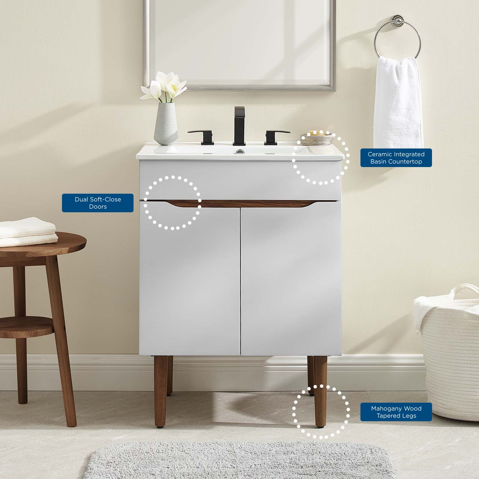 Harvest Wood Bathroom Vanity