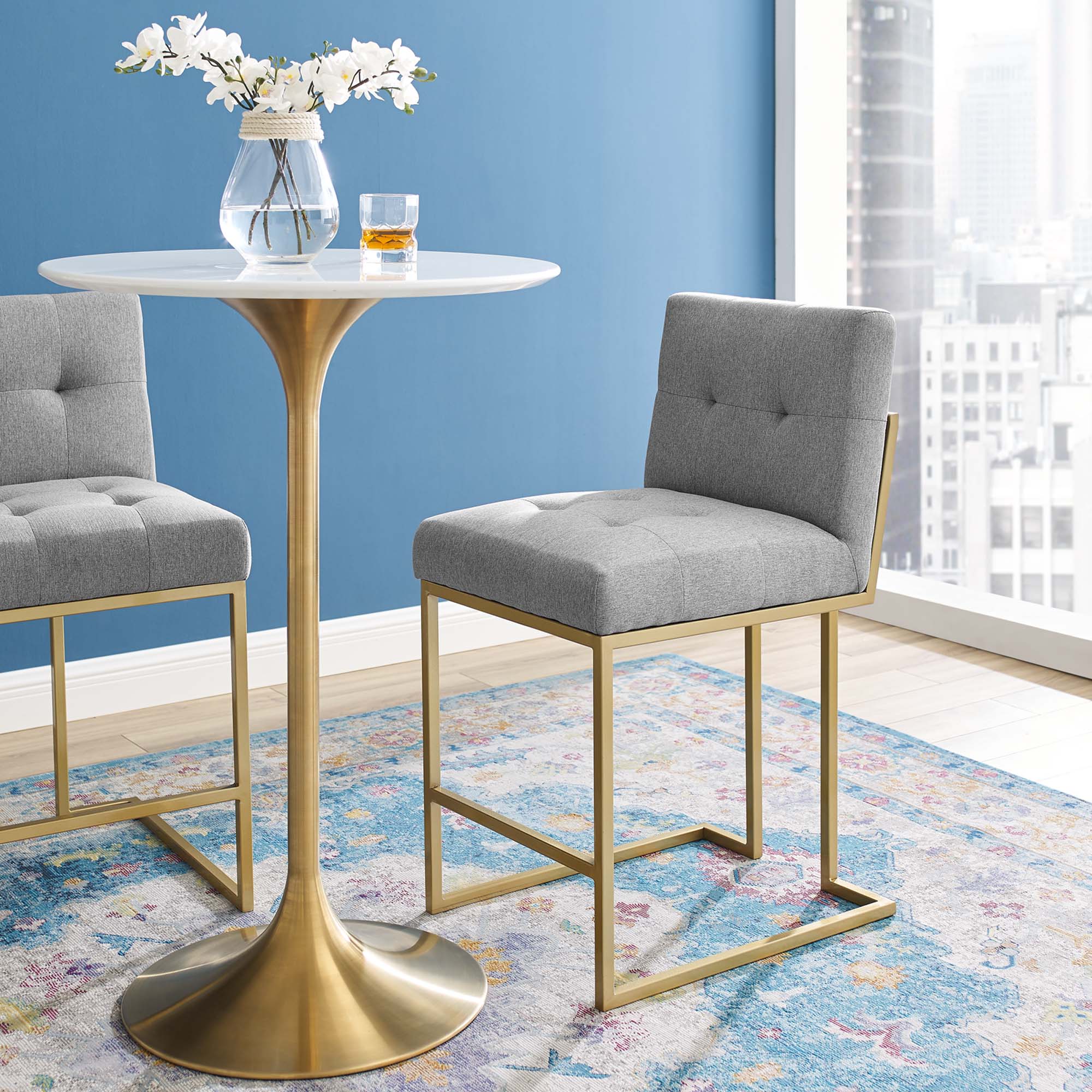 Privy Fabric Counter Stool