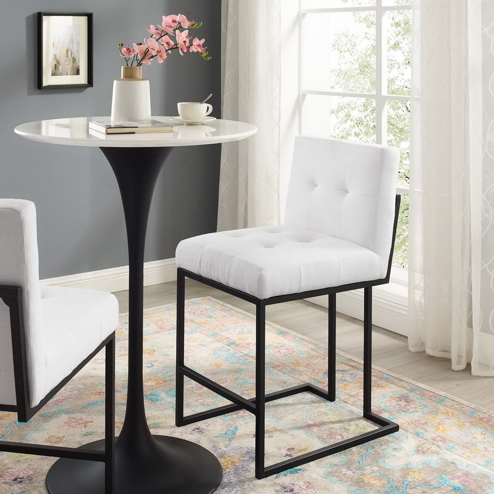 Privy Fabric Counter Stool