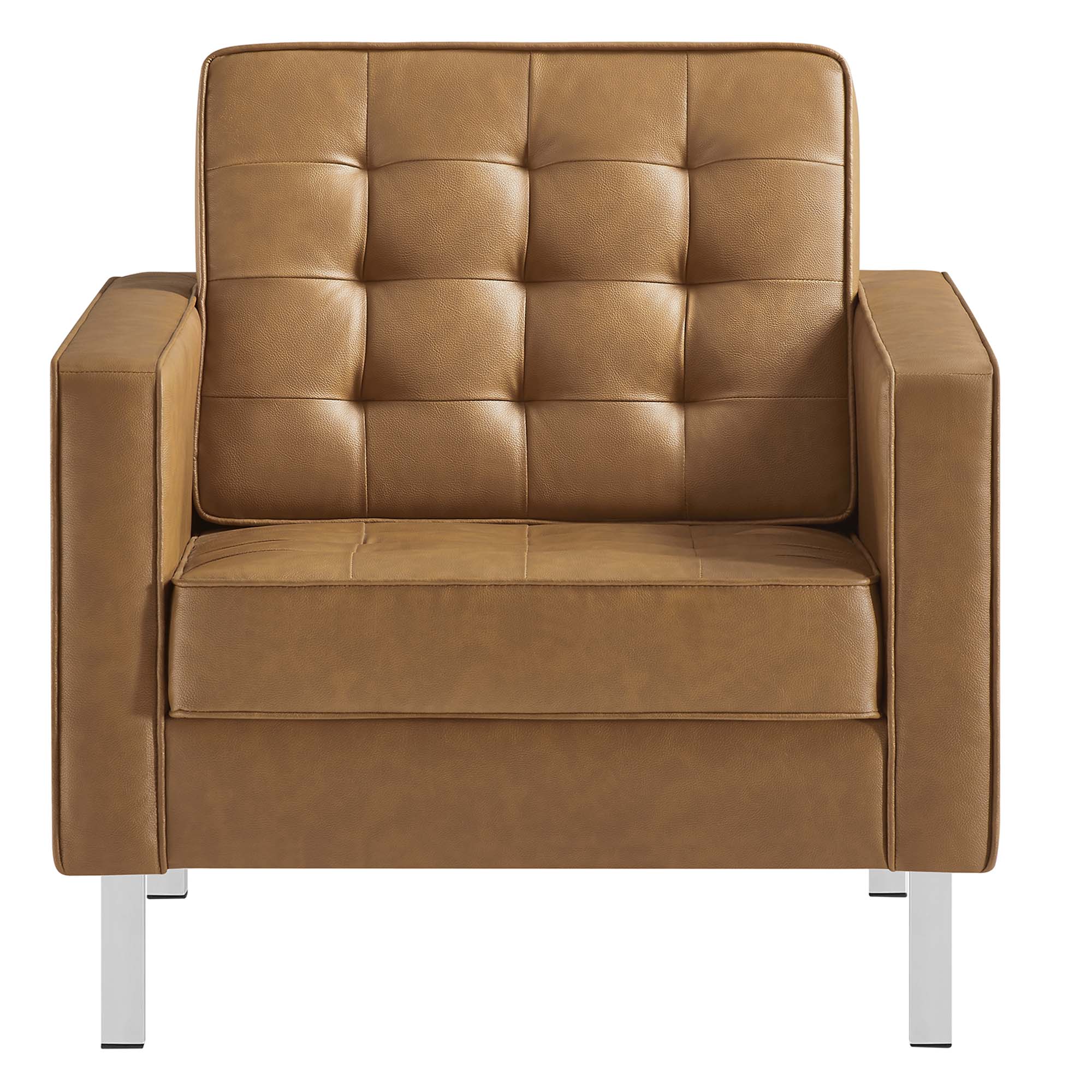 Loft Tufted Vegan Leather Armchairs