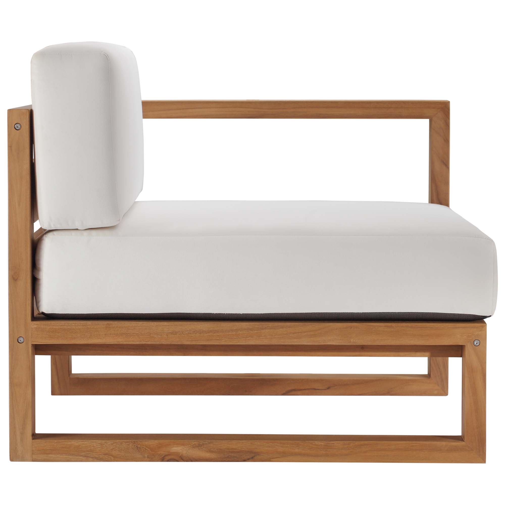 Upland 3-Piece Outdoor Patio Teak Wood Sofa