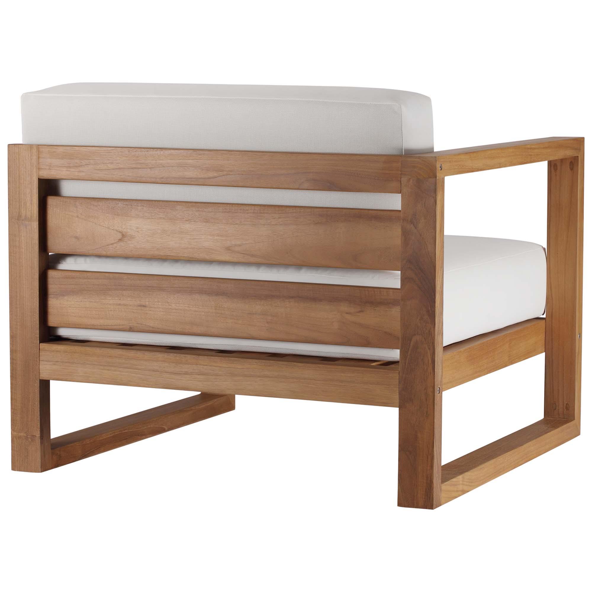 Upland 3-Piece Outdoor Patio Teak Wood Sofa