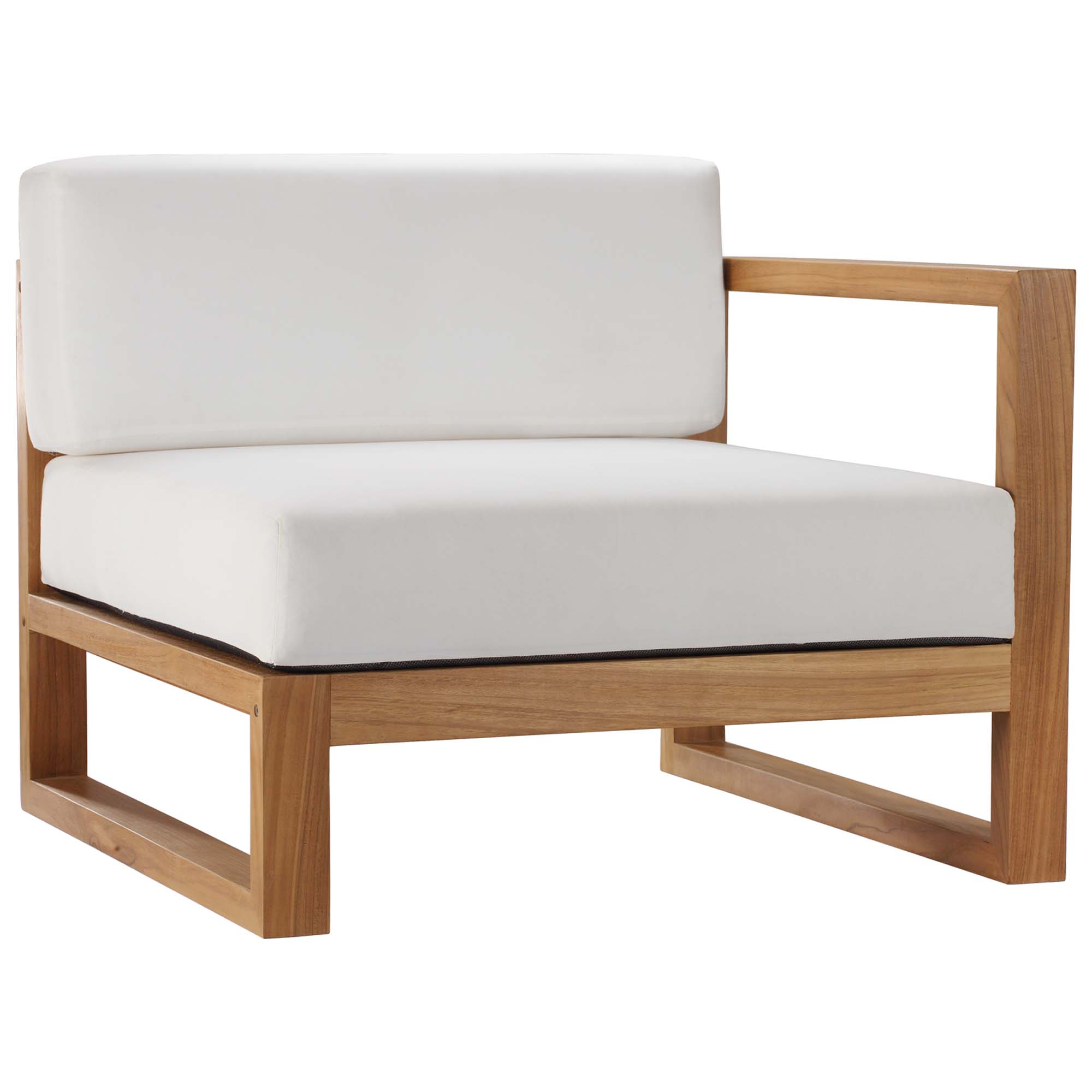Upland 3-Piece Outdoor Patio Teak Wood Sectional