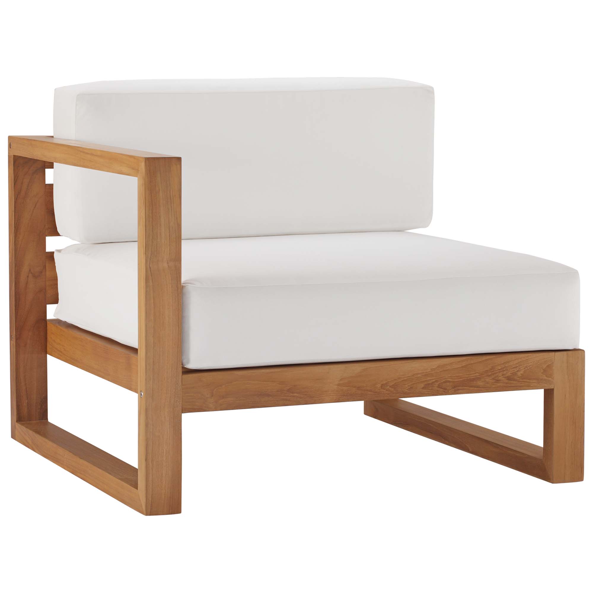 Upland 3-Piece Outdoor Patio Teak Wood Sectional