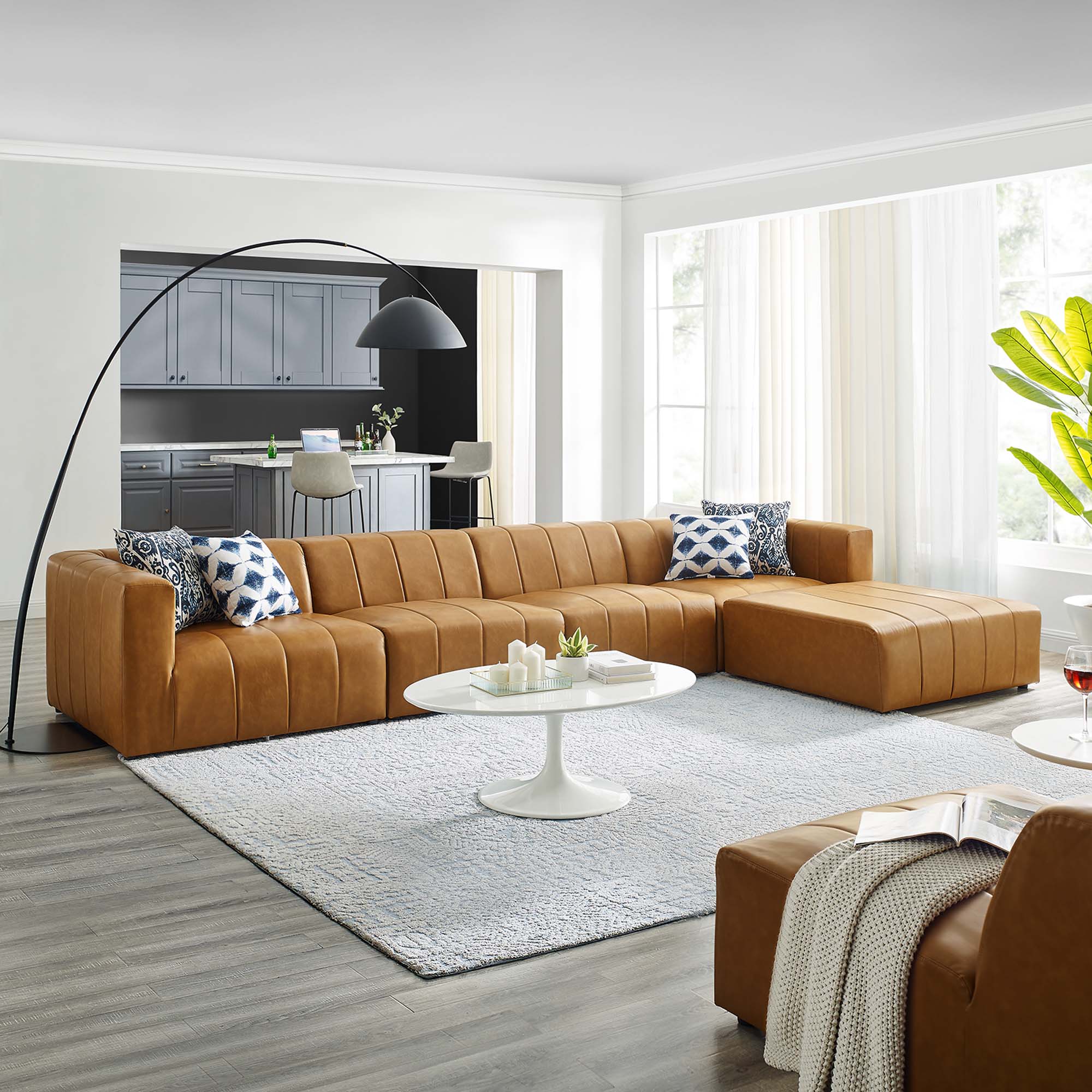 Bartlett 5-Piece Vegan Leather Sectional Sofa, Composition 1