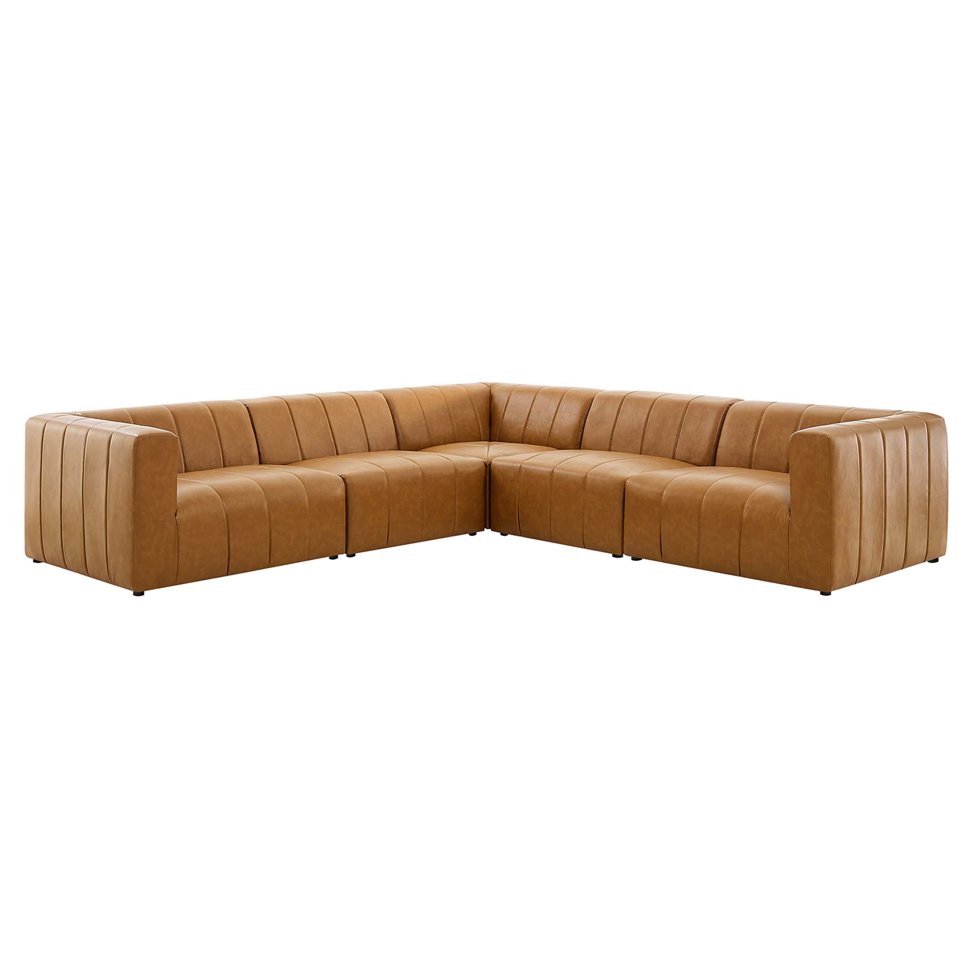 Bartlett 5-Piece Vegan Leather Sectional Sofa, Composition 2