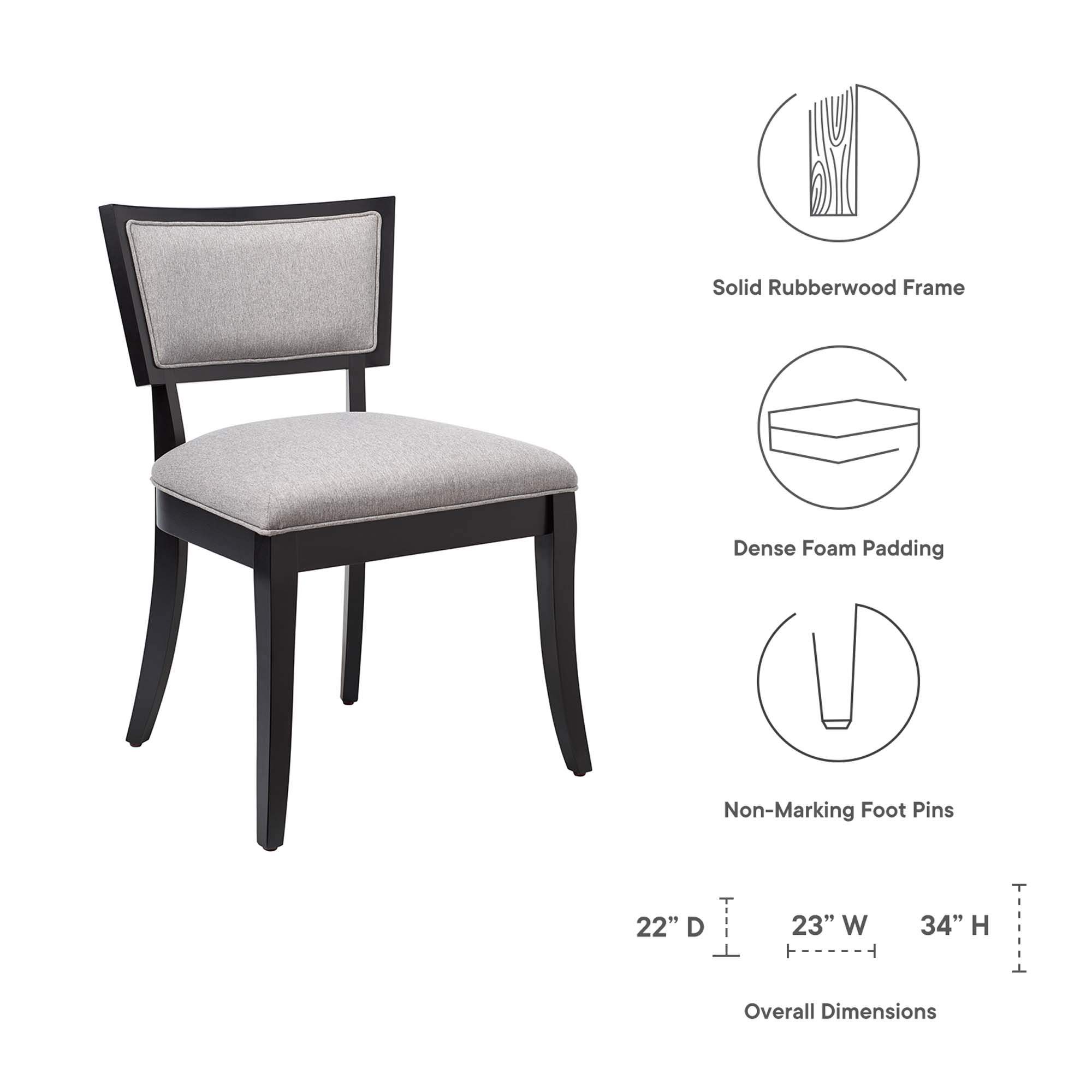 Pristine Upholstered Fabric Dining Chairs