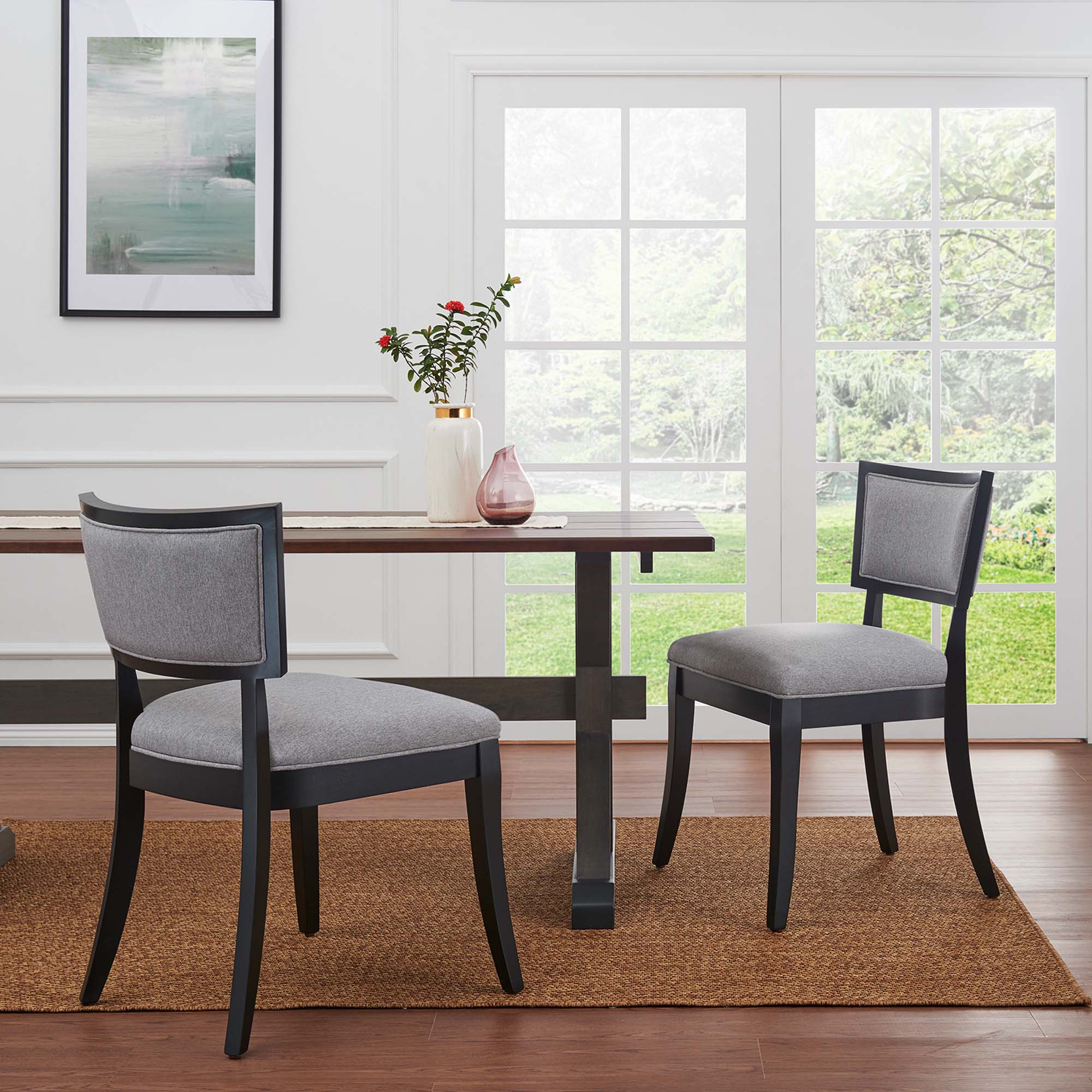 Pristine Upholstered Fabric Dining Chairs