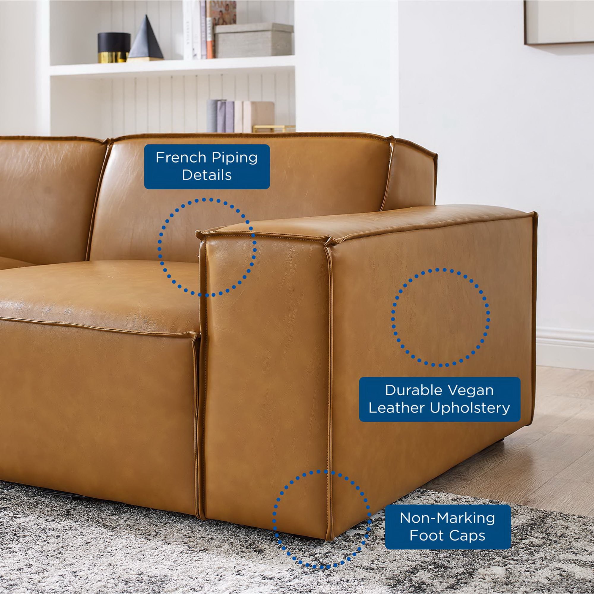 Restore Vegan Leather Loveseat