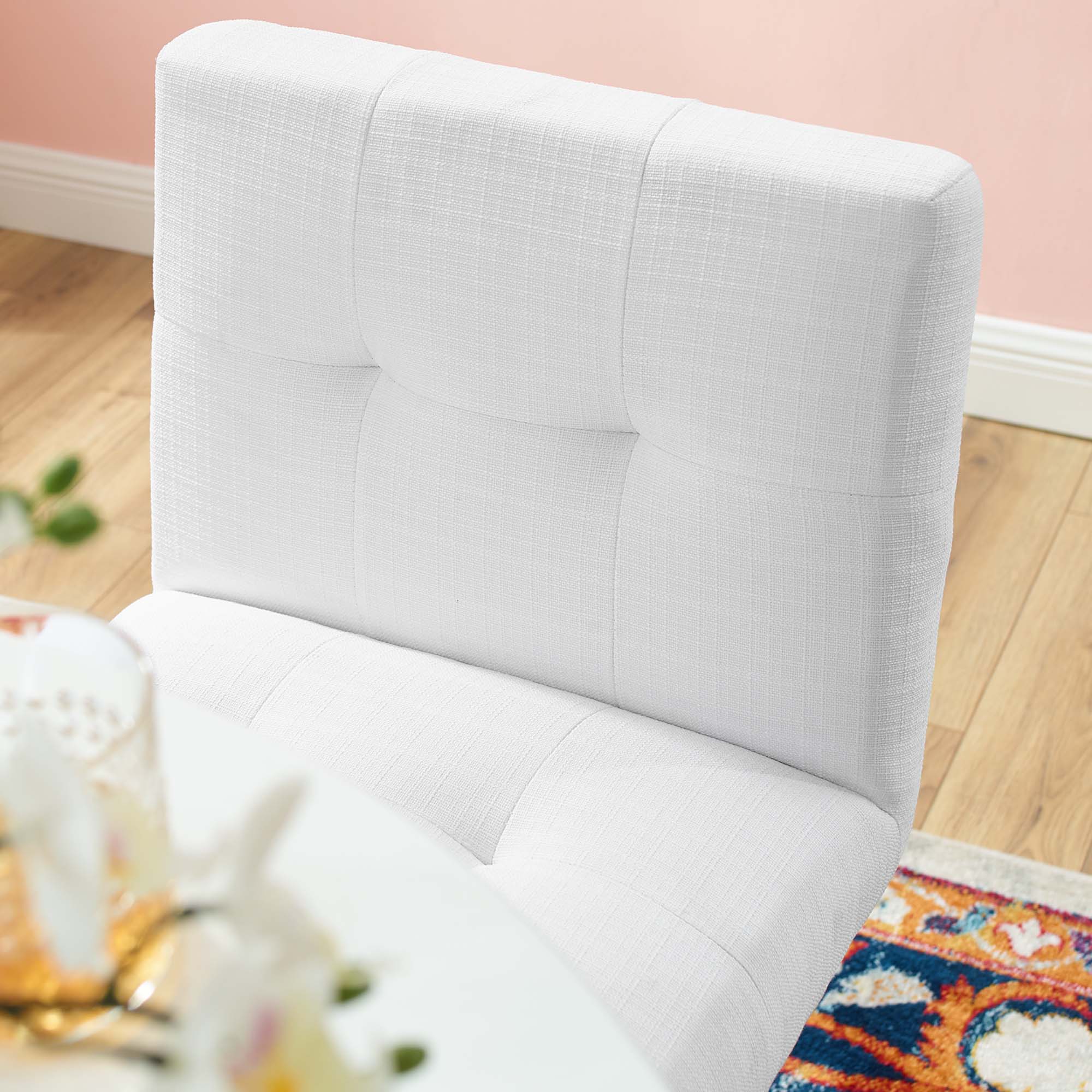 Privy Upholstered Fabric Counter Stool