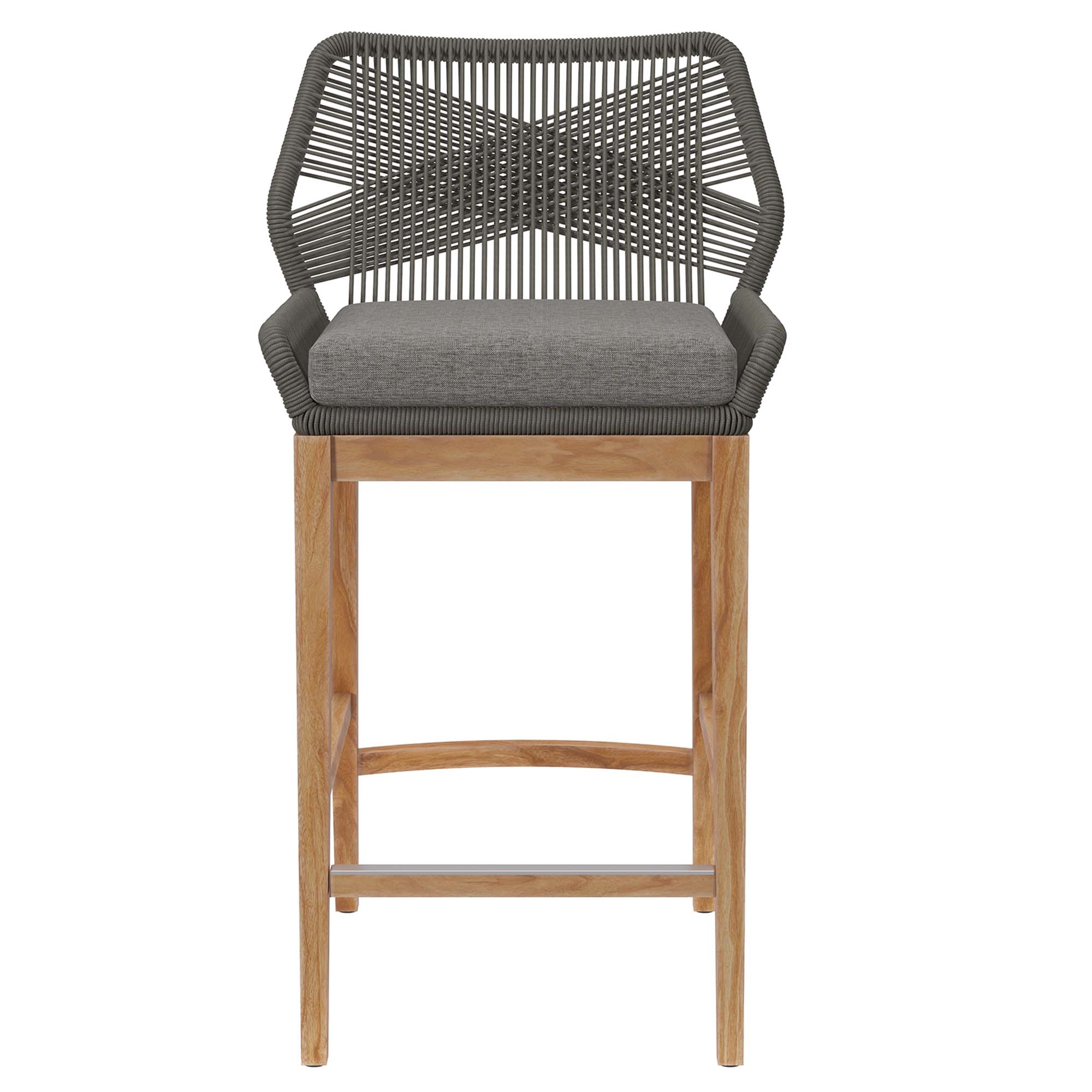 Wellspring 3-Pc Outdoor Patio Teak Wood Bar Set