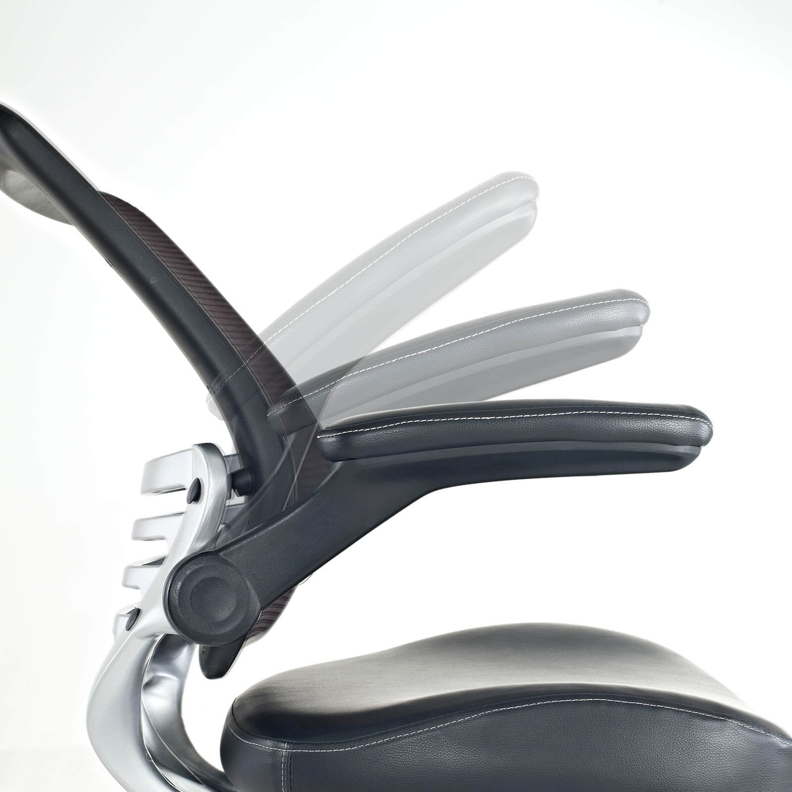 Edge Vinyl Office Chair, Black by Modway Furniture
