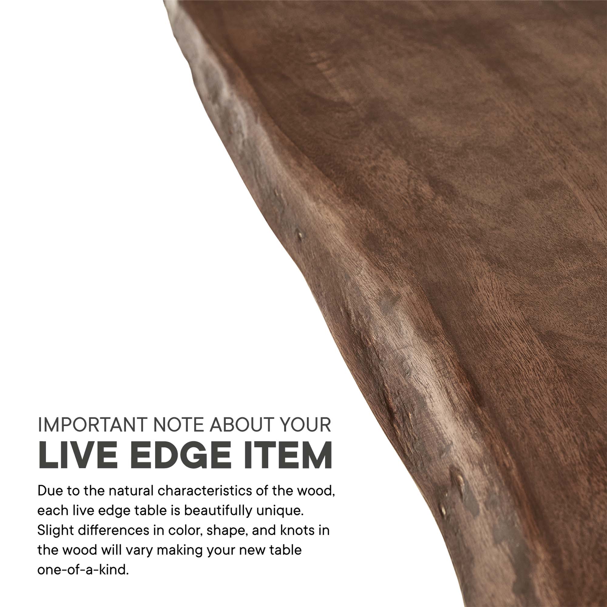 Ardor 74" Live Edge Acacia Wood Dining Table