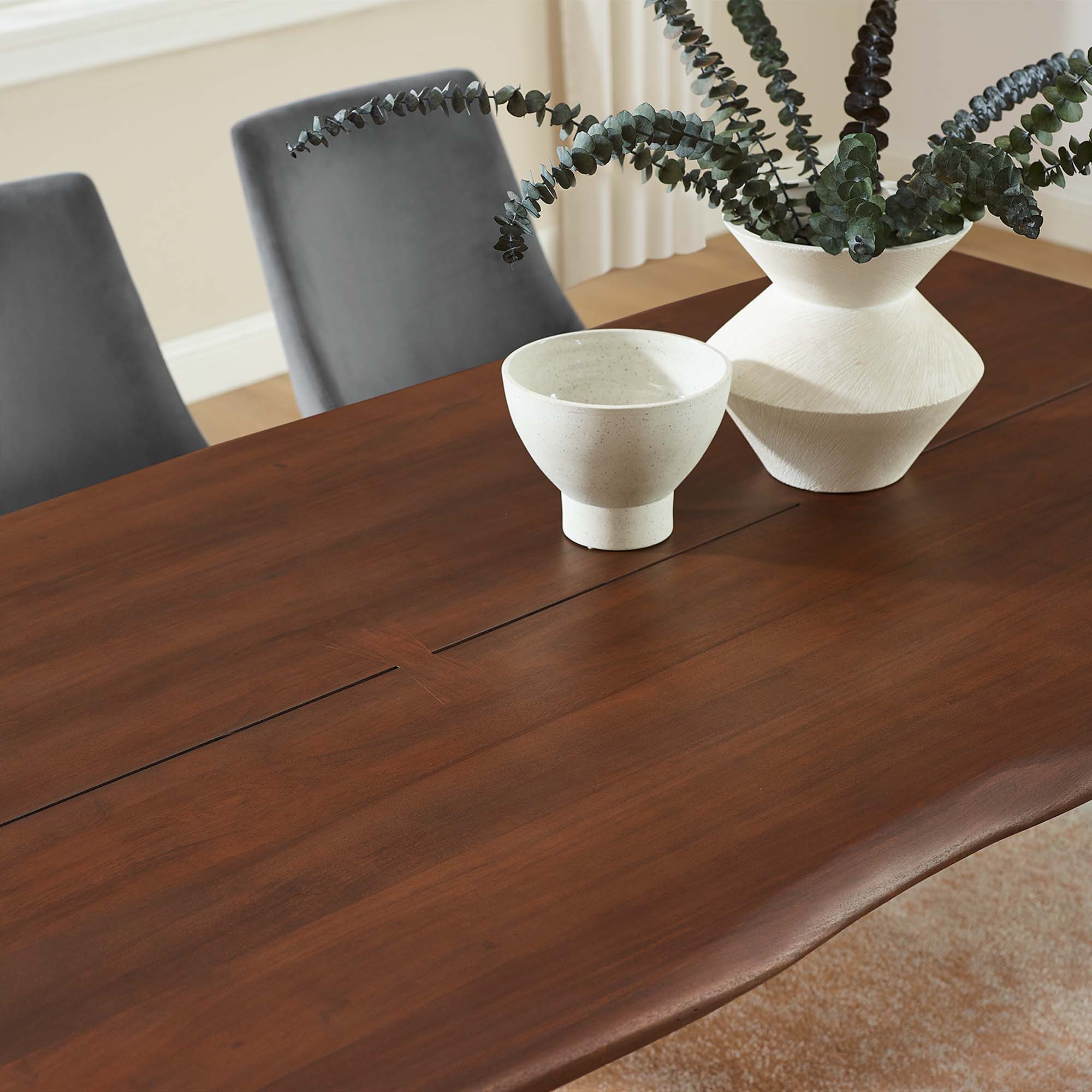 Ardor 74" Live Edge Acacia Wood Dining Table
