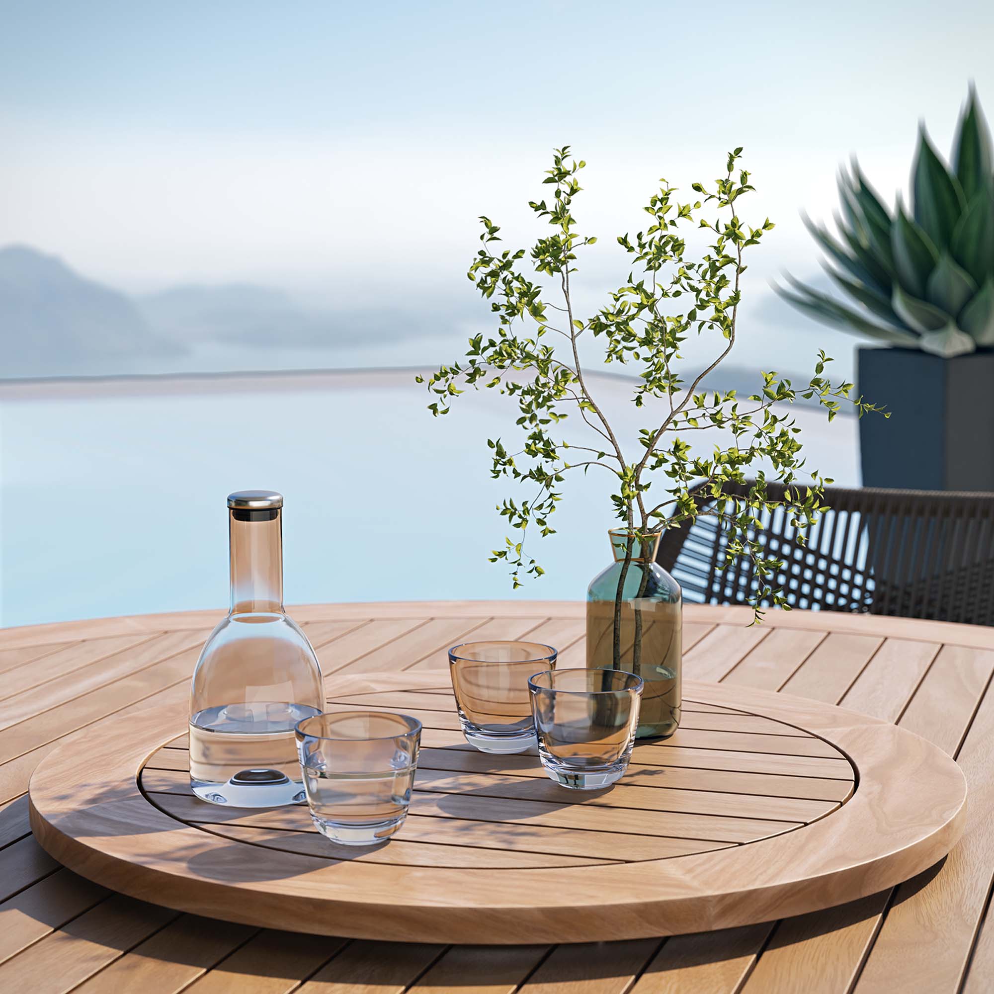 Wellspring 5-Pc Outdoor Patio Teak Wood Dining Set