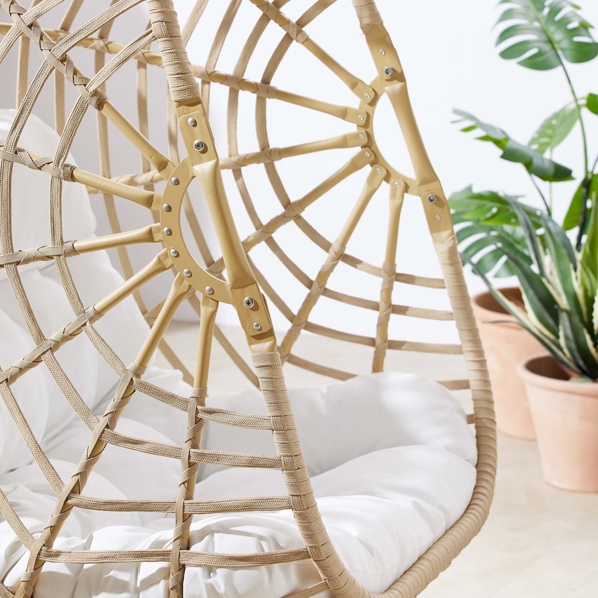 Amalie Wicker Rattan Outdoor Patio Swing Chair