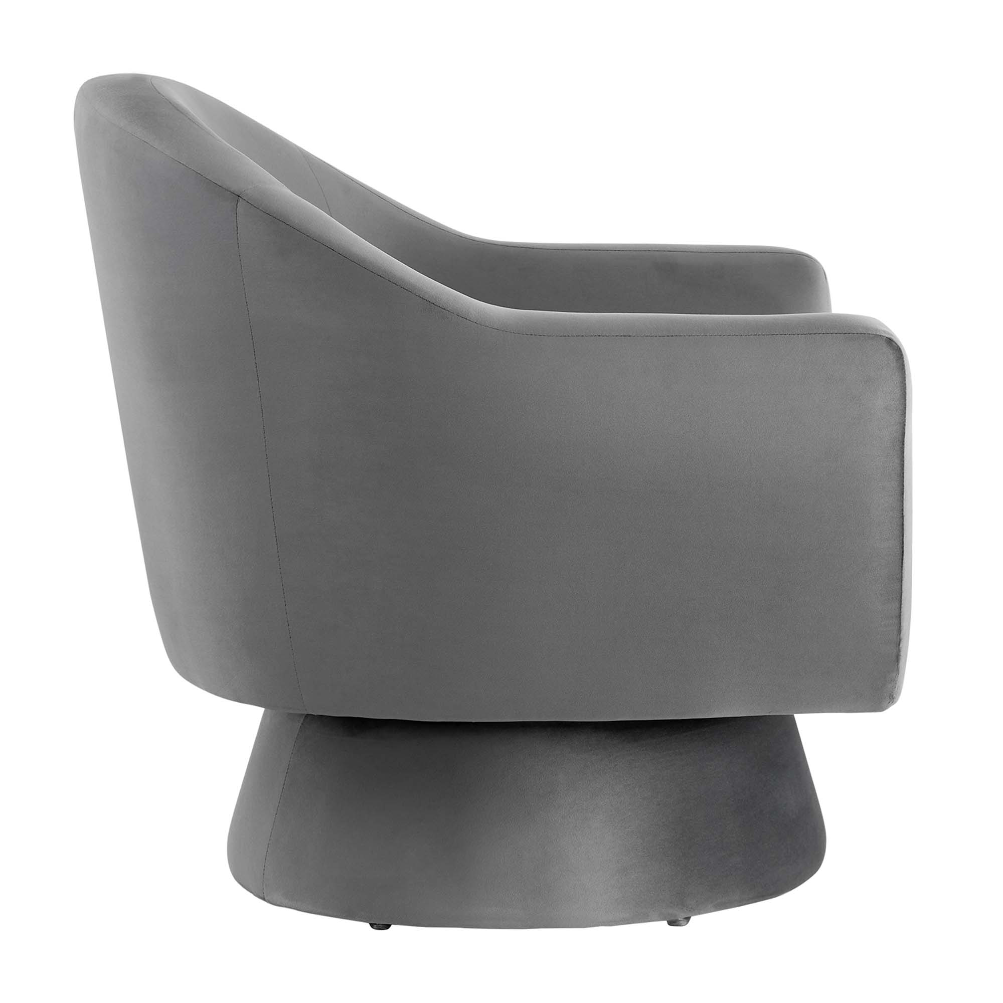 Astral Performance Velvet Fabric Swivel Chair