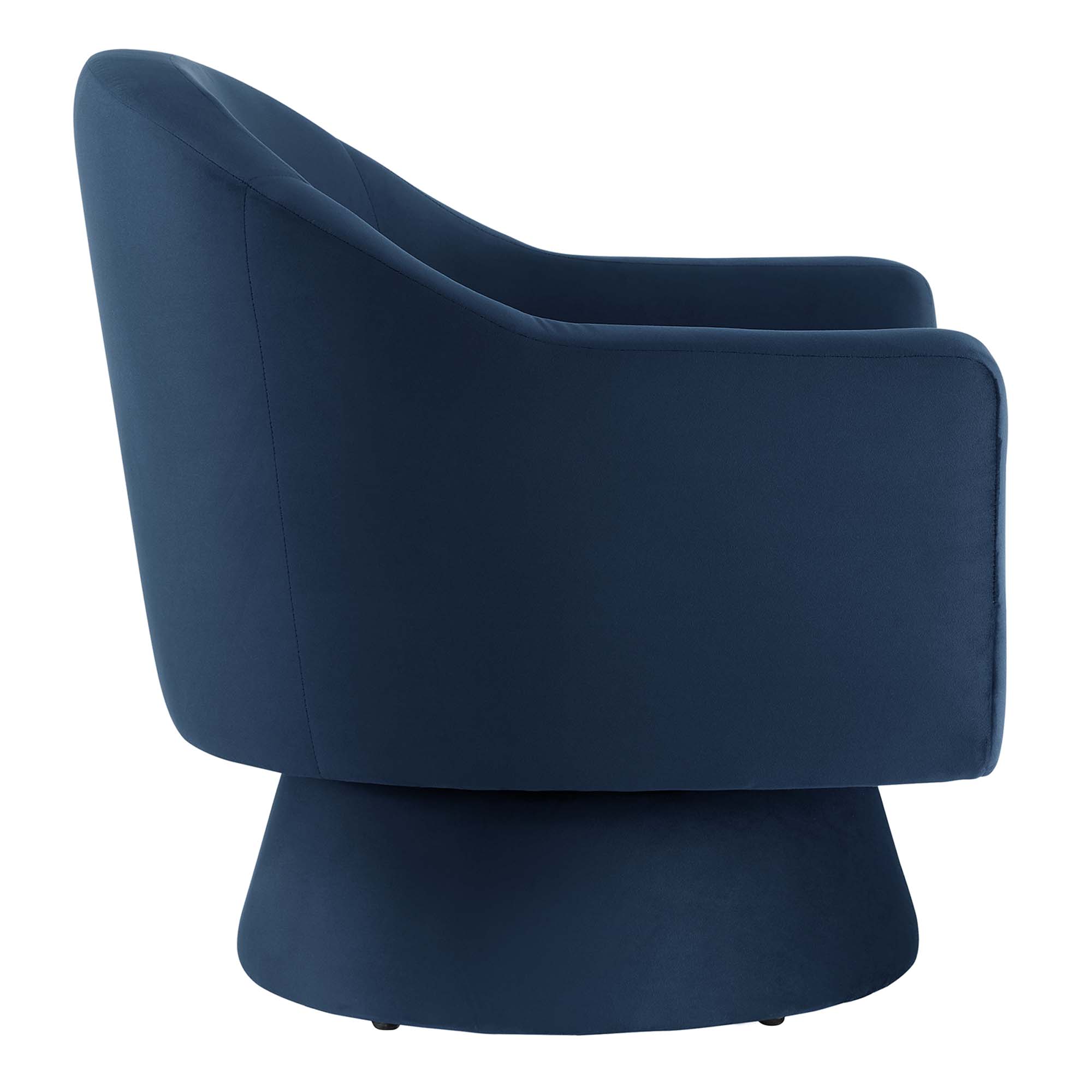 Astral Performance Velvet Fabric Swivel Chair