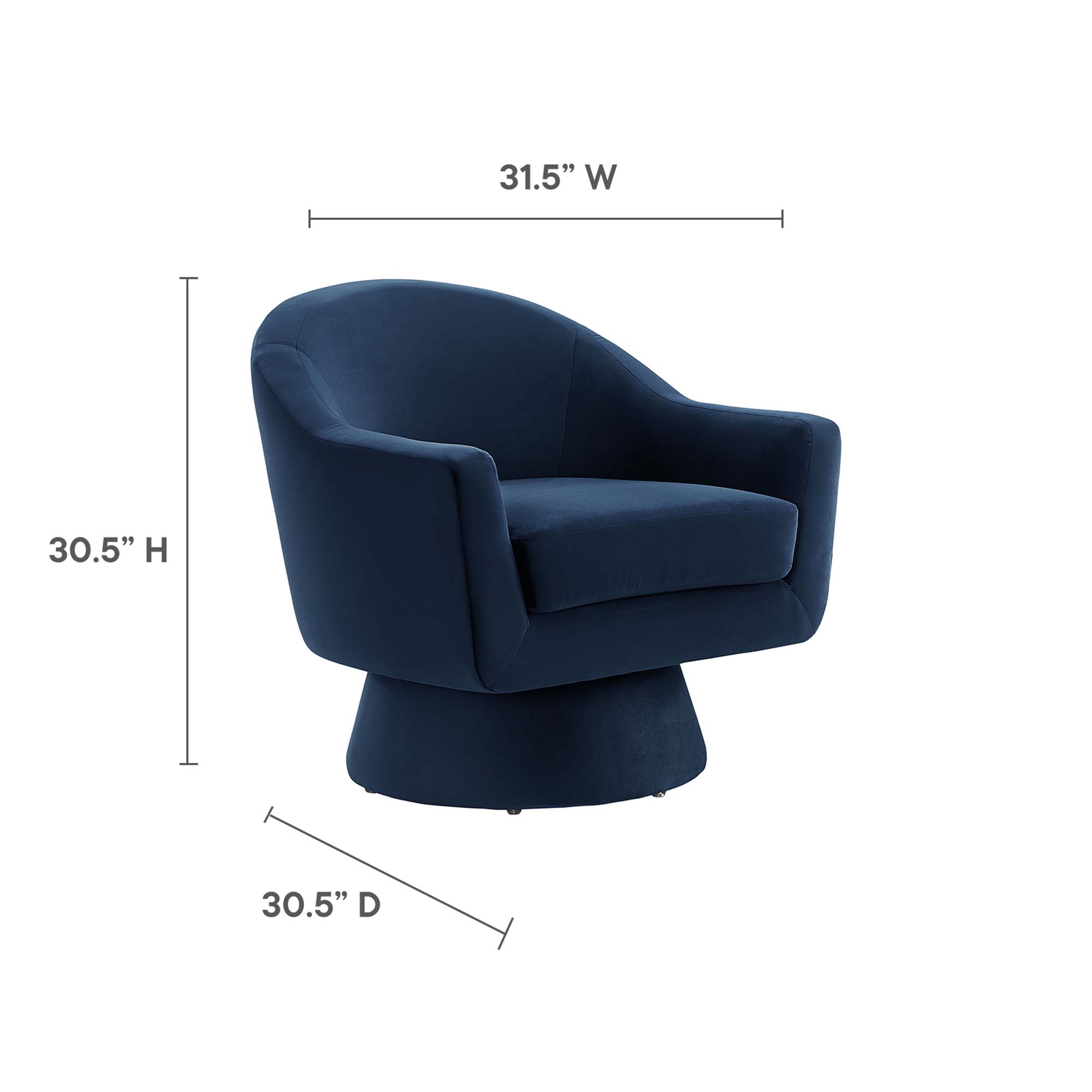 Astral Performance Velvet Fabric Swivel Chair