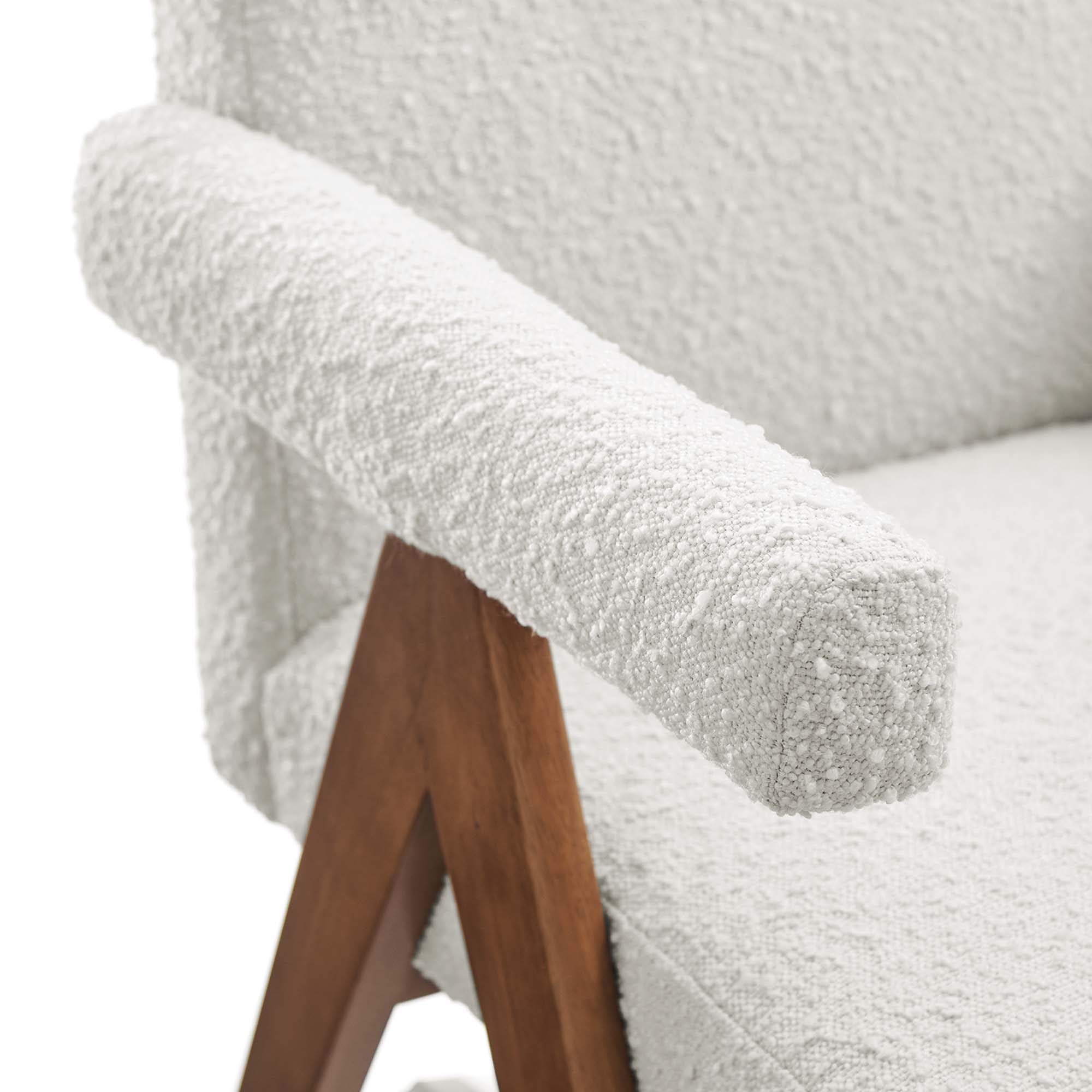 Lyra Boucle Fabric Dining Room Chair