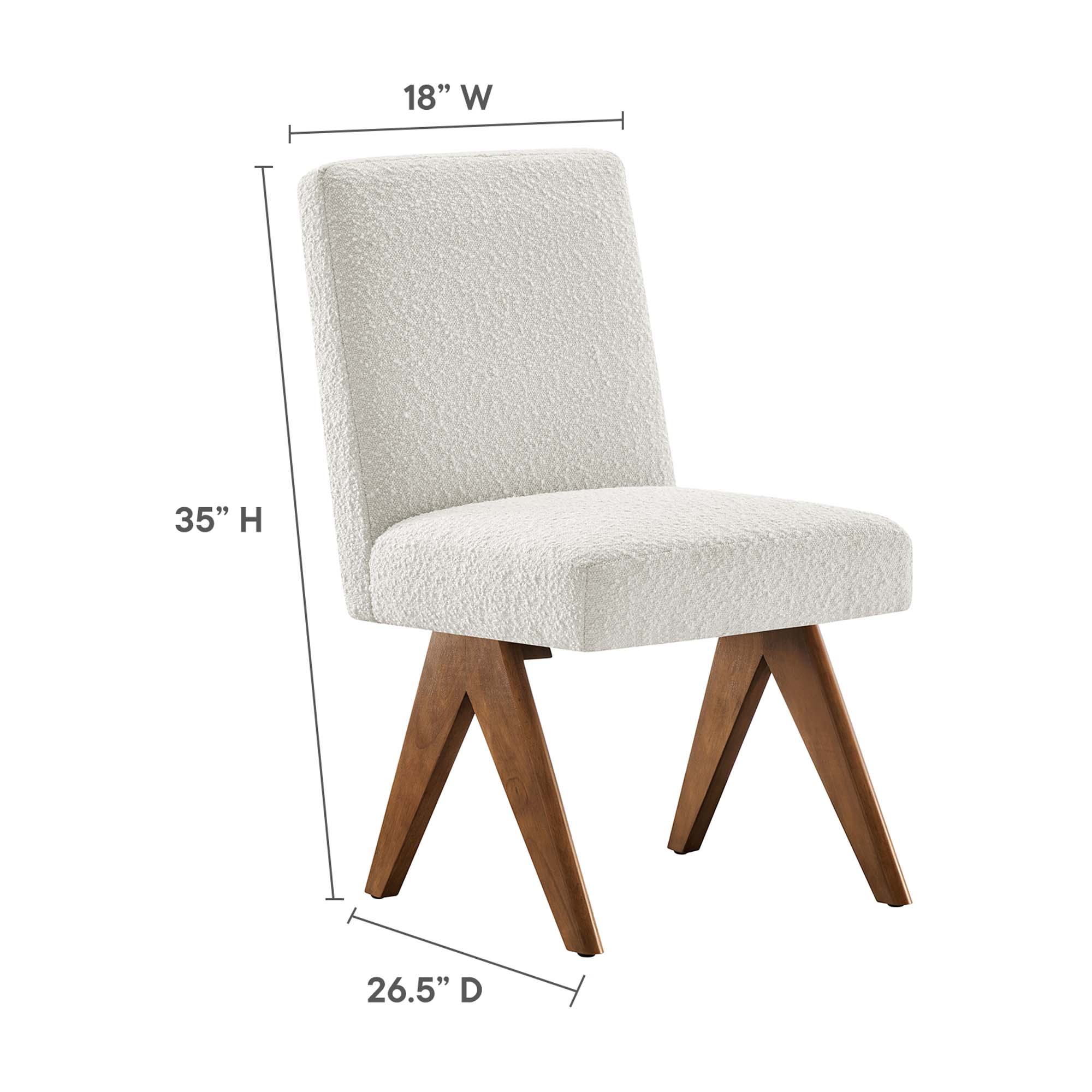 Lyra Boucle Fabric Dining Room Side Chair