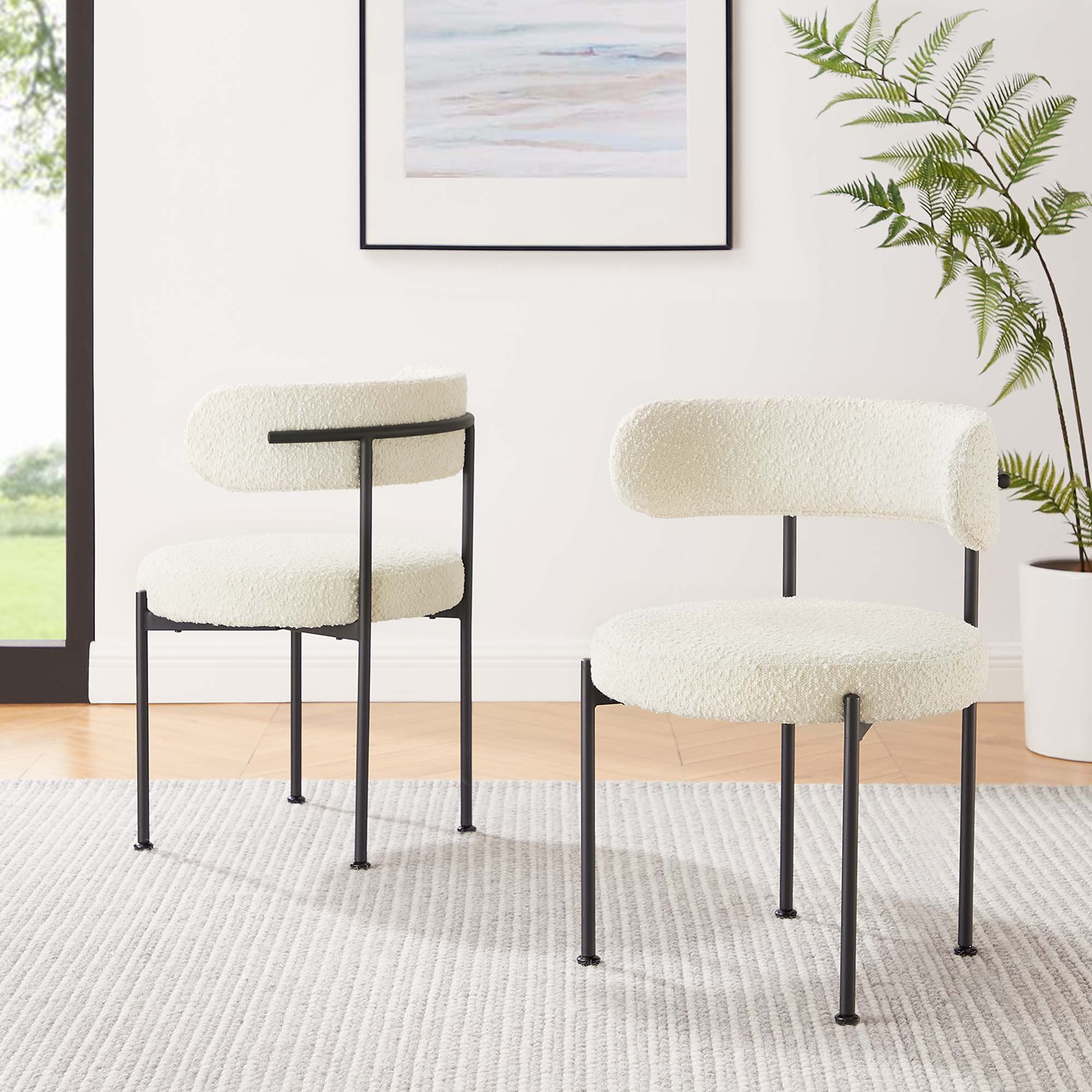 Albie Boucle Fabric Dining Chairs