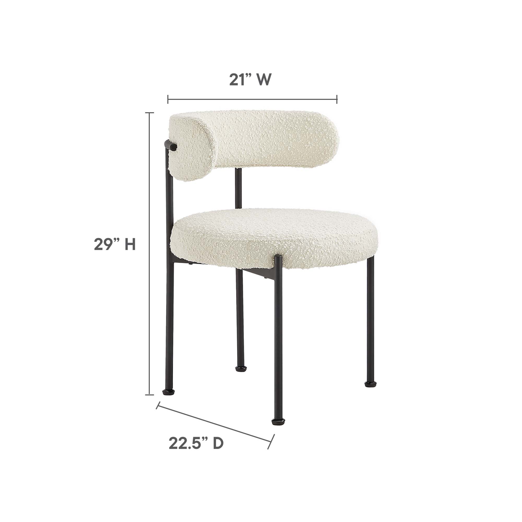 Albie Boucle Fabric Dining Chairs