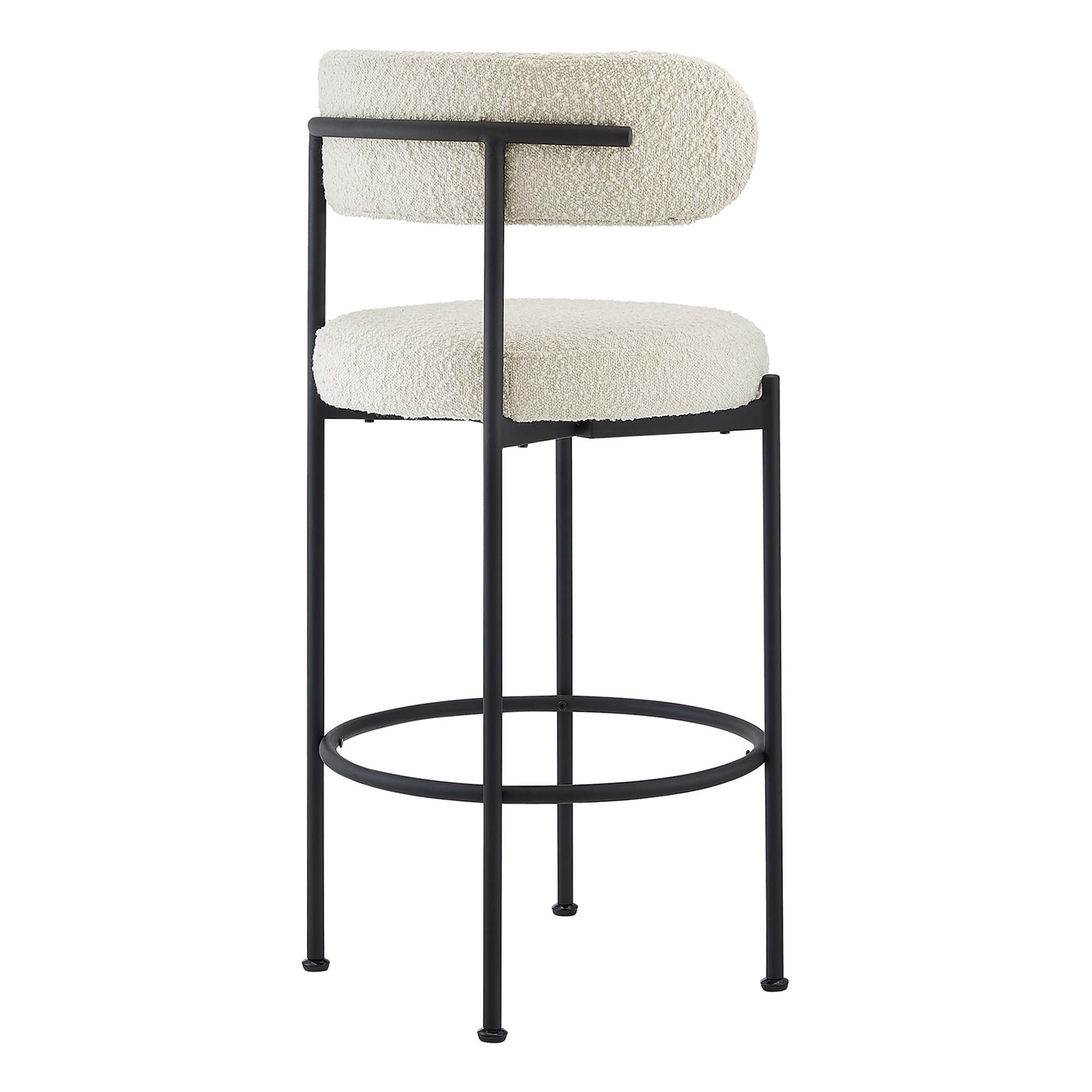 Albie Boucle Fabric Bar Stools